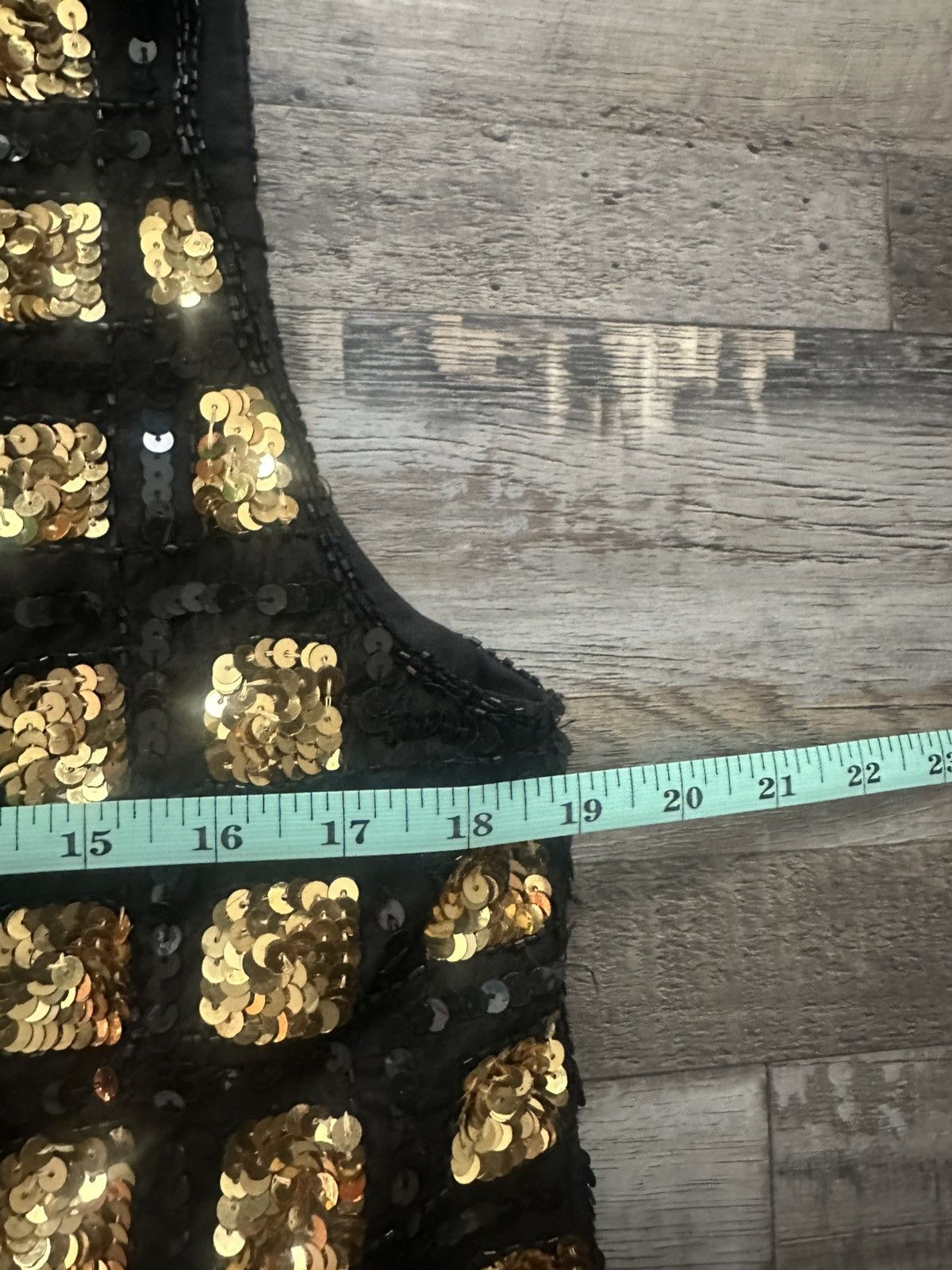 Other Vintage 1970s 100% Silk Black and Gold Beaded/Sequined Vest Size M / US 6-8 / IT 42-44 - 8 Thumbnail