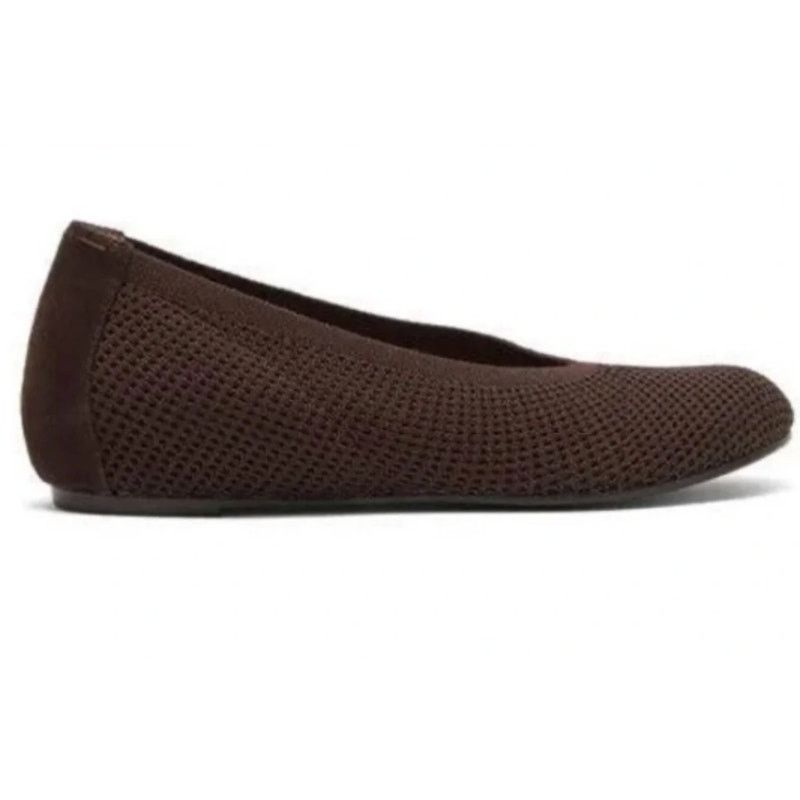 Eileen Fisher Eileen Fisher Leather Chocolate UNA Stretch Knit Ballet Flat Size US 9.5 / IT 39.5 - 10 Thumbnail