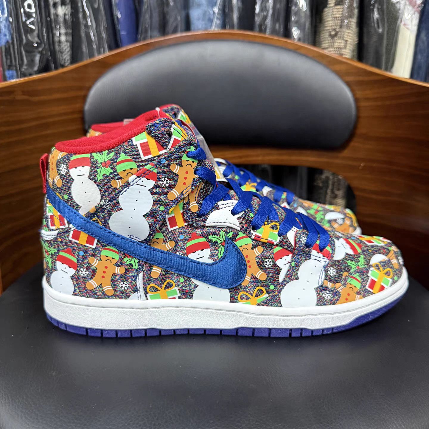 Nike SB Nike SB Dunk High Concepts Ugly Christmas Sweater K15 Size US 9.5 / EU 42-43 - 4 Thumbnail