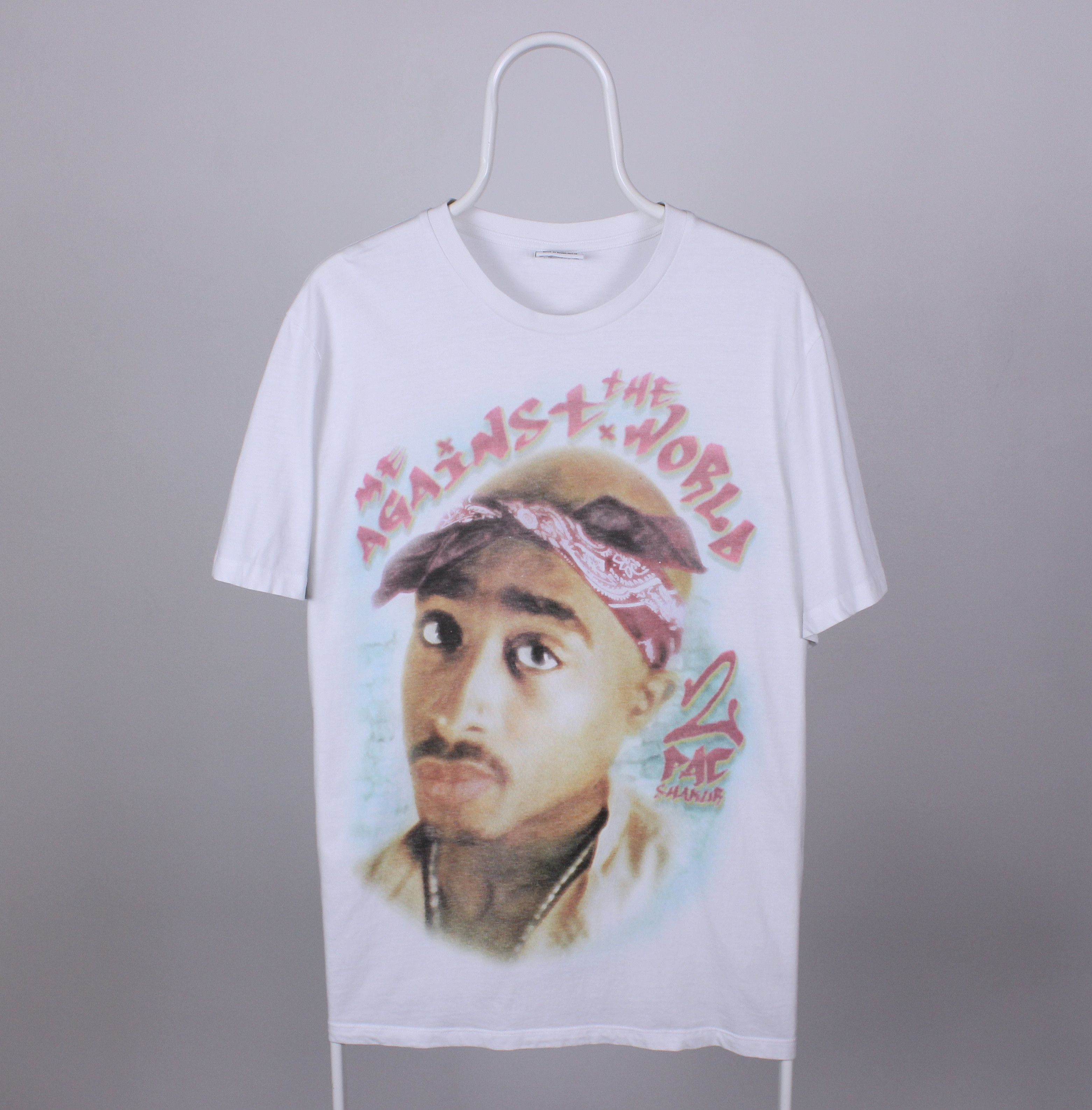 Rap Tees 2Pac Tupac band t shirt tee men cotton XL white 2021 Size US XL / EU 56 / 4 - 1 Thumbnail
