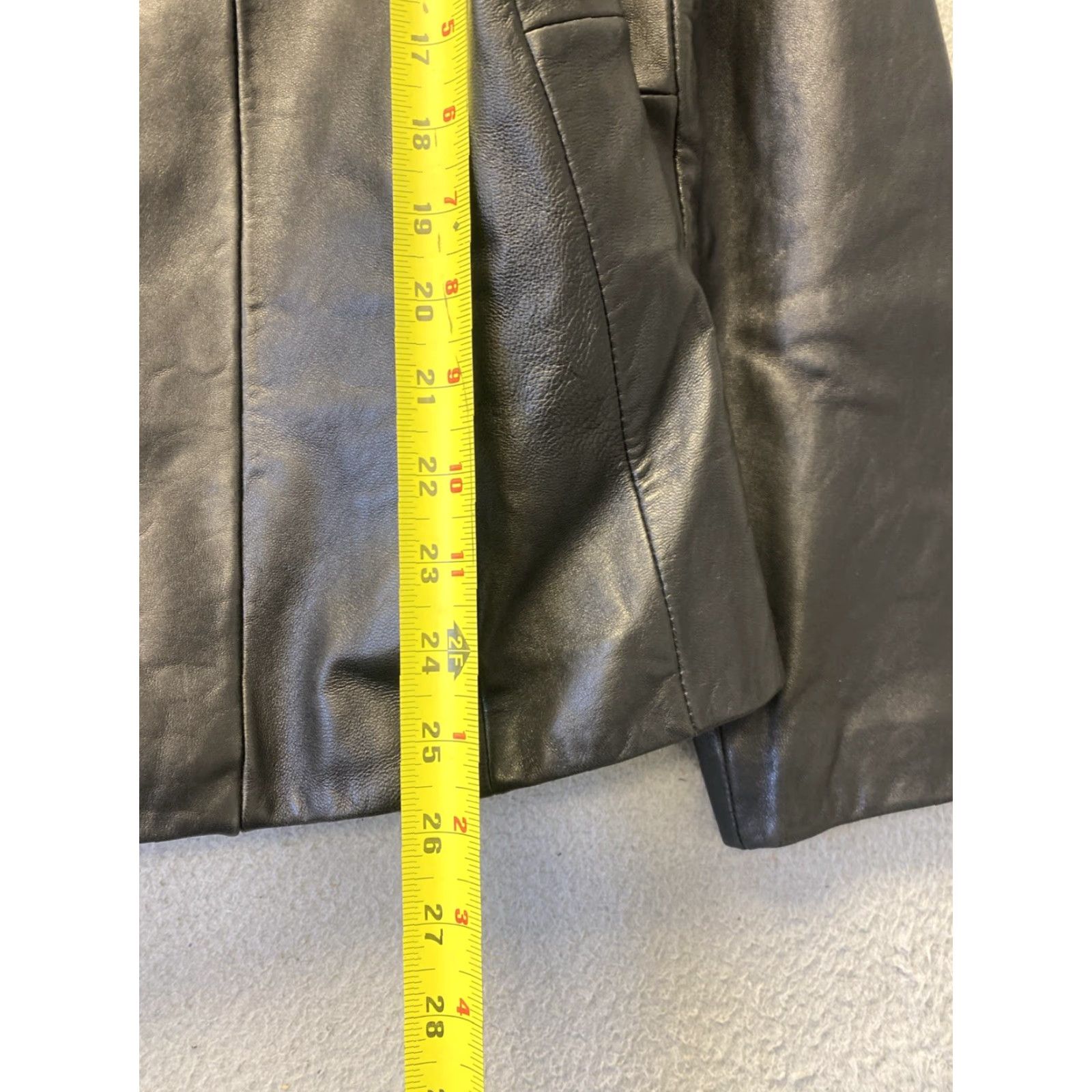 Vintage Bromley Weekend Womens Black Leather Blazer Jacket Long Sleeve L /53-46 Size L / US 10 / IT 46 - 5 Thumbnail