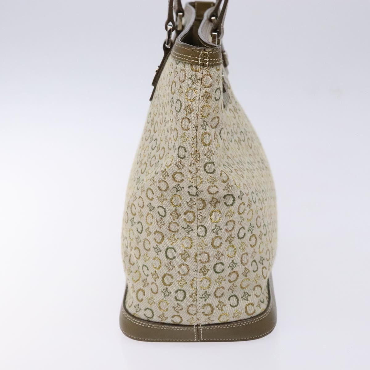 Celine CELINE C Macadam Canvas Tote Bag Khaki Silver Size ONE SIZE - 4 Thumbnail