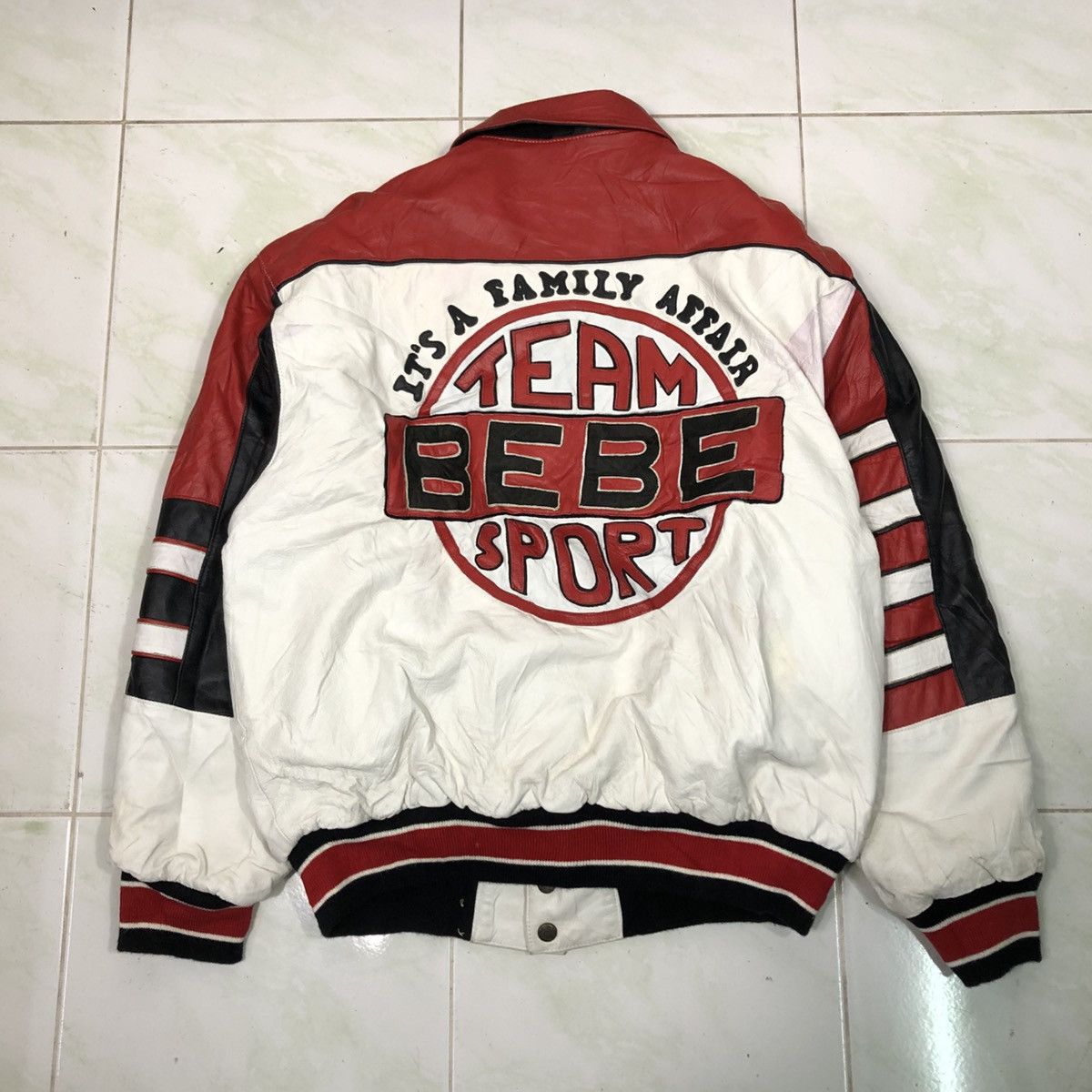 Jeff Hamilton 💥VINTAGE REVERSIBLE LEATHER BOMBER JACKET JEFF HAMILTON Size US L / EU 52-54 / 3 - 1 Thumbnail
