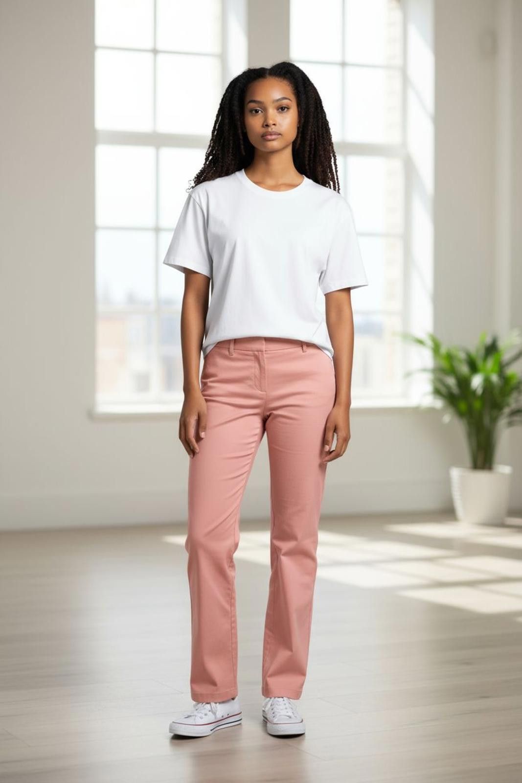 Zara ZARA Women's Straight Leg Pink Pants Size 24" / US 00 / IT 34 - 1 Thumbnail