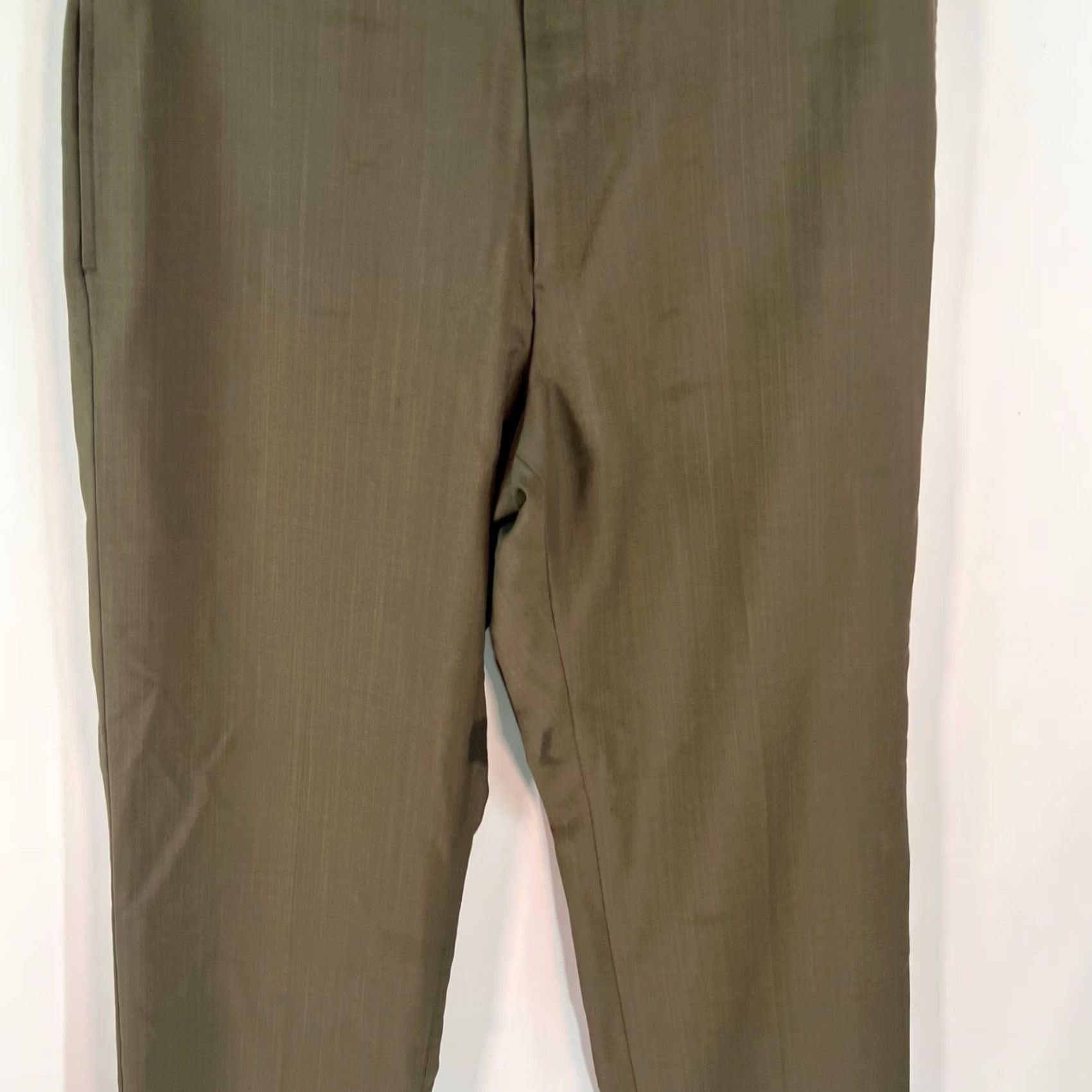 Haggar Haggar Mens Classic Fit Regular Flat Front Straight Tan Dress Pants 32X30 Size US 32 / EU 48 - 3 Thumbnail