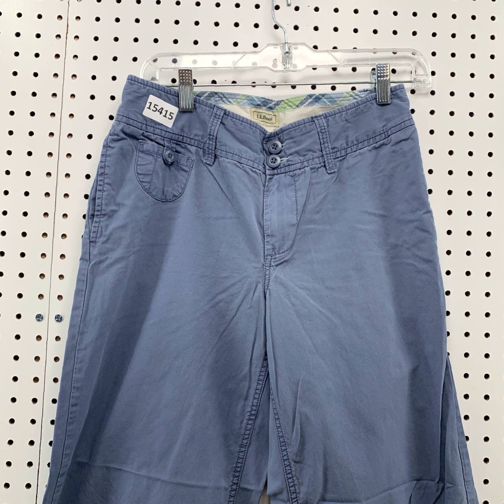 Vintage L.L. Bean Womens Chino Straight Pants 6 Tall 27" Waist 31" Inseam Blue Size 28" / US 6 / IT 42 - 4 Thumbnail