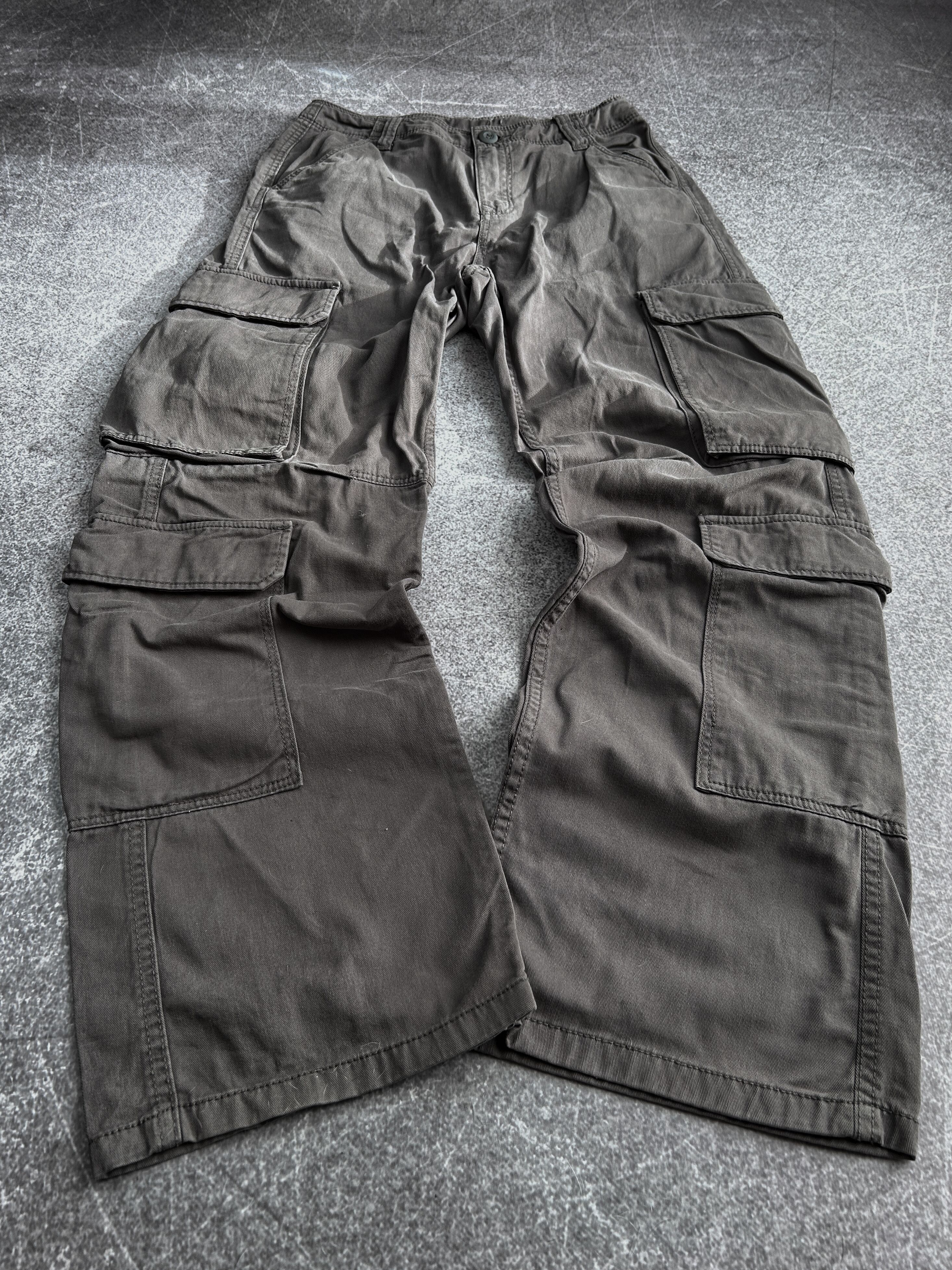 Vintage RARE RICK OWENS RAF SIMONS STYLE CARGO FADED JEANS 90S Size US 30 / EU 46 - 2 Thumbnail