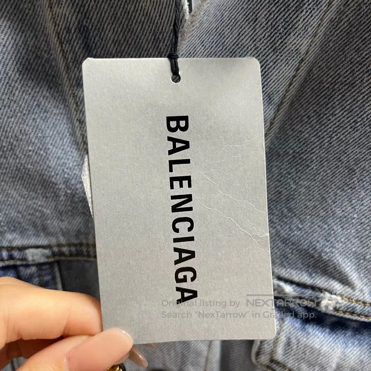 Balenciaga Balenciaga Blue Logo Print Denim Jacket. Size US M / EU 48-50 / 2 - 5 Thumbnail