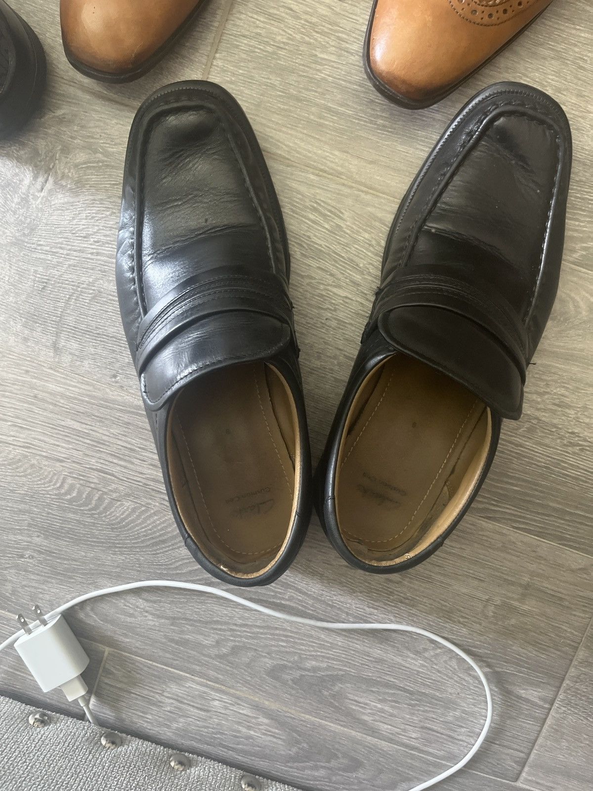 Clarks clark’s slip on loafer dress shoes Size US 10 / EU 43 - 1 Thumbnail