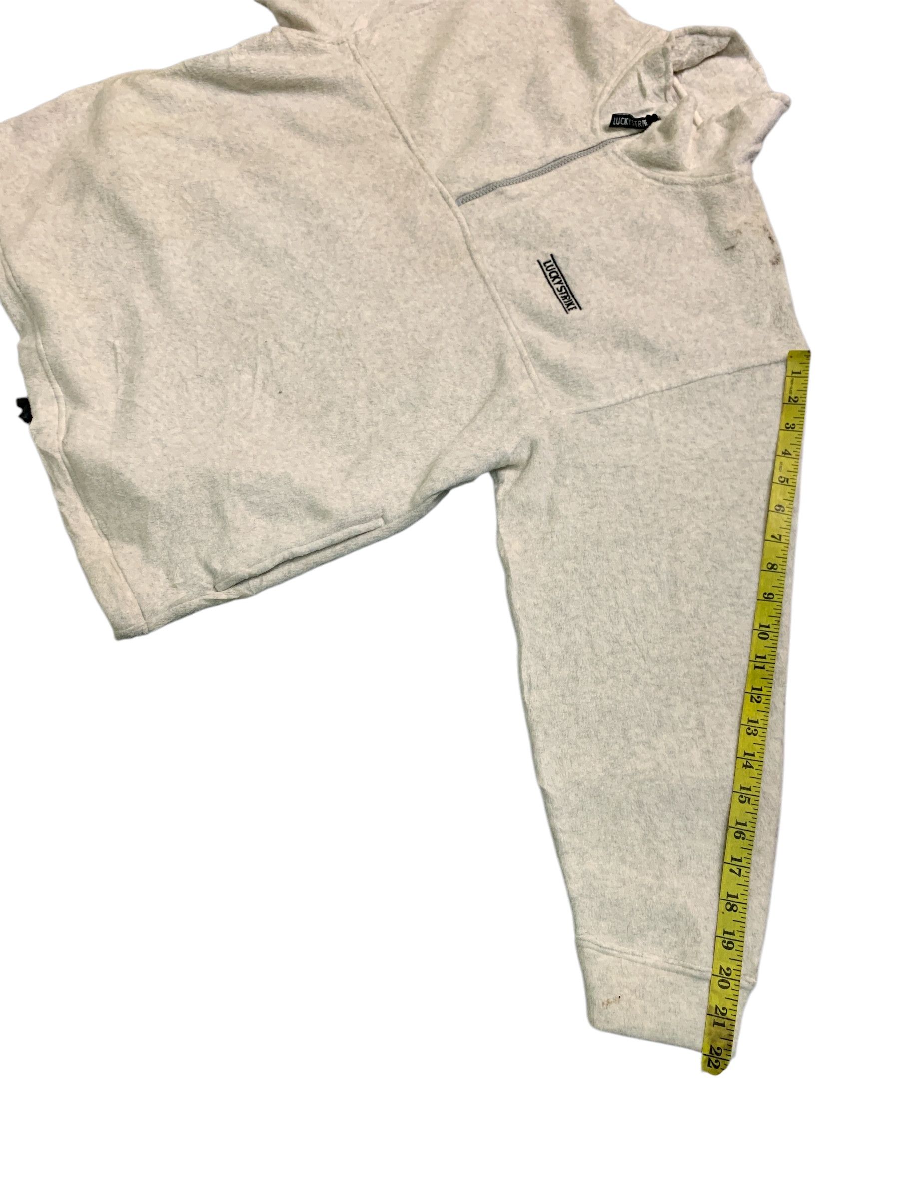 Japanese Brand × Vintage Rare Design Vintage Lucky Strike Half Zipper Fleece Sweater Size US M / EU 48-50 / 2 - 12 Thumbnail