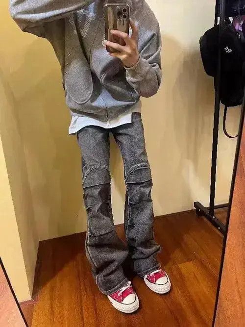Japanese Brand × Jean Street grunge hip hop washed heavy jeans Size US 32 / EU 48 - 3 Thumbnail