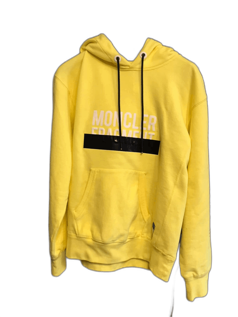 Moncler Moncler Fragment Hooded Sweatshirt in Yellow Size S / US 4 / IT 40 - 1 Thumbnail