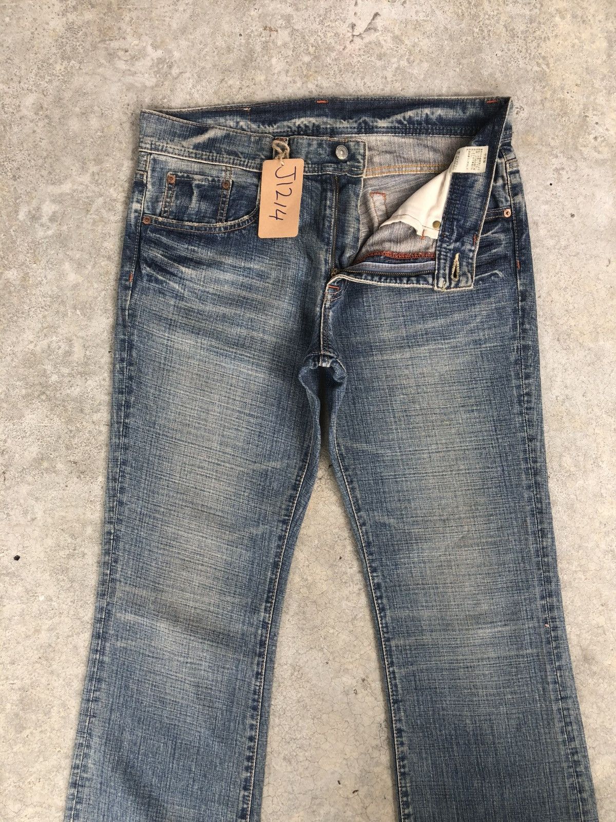If Six Was Nine Japanese GLHEART Flared Jeans Bootcut Mud Wash Distressed Size US 33 - 5 Thumbnail