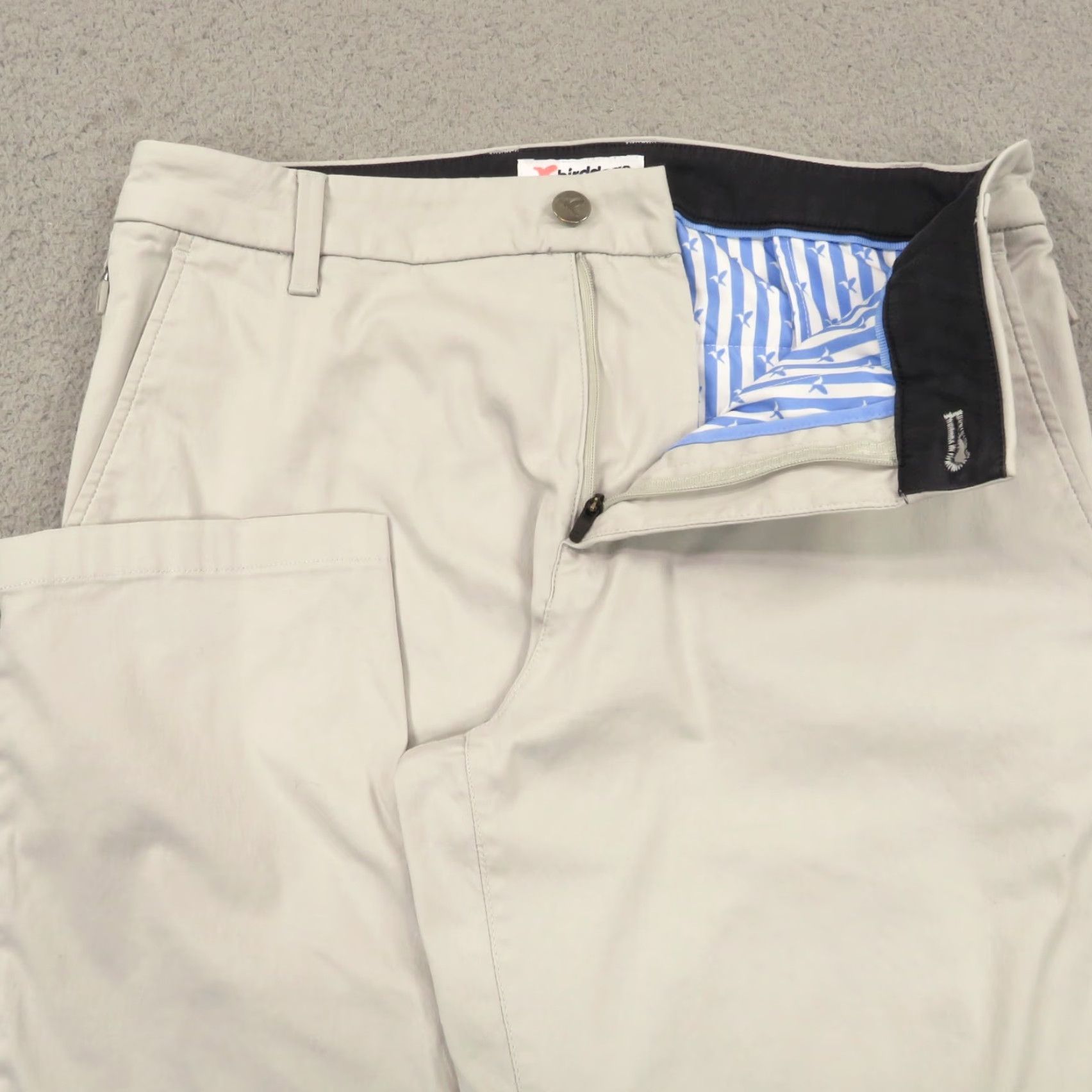 Vintage Birddogs Pants Men 30x28 Stretch Khakis Grey Linerless Performance Office Chino Size US 30 / EU 46 - 2 Thumbnail