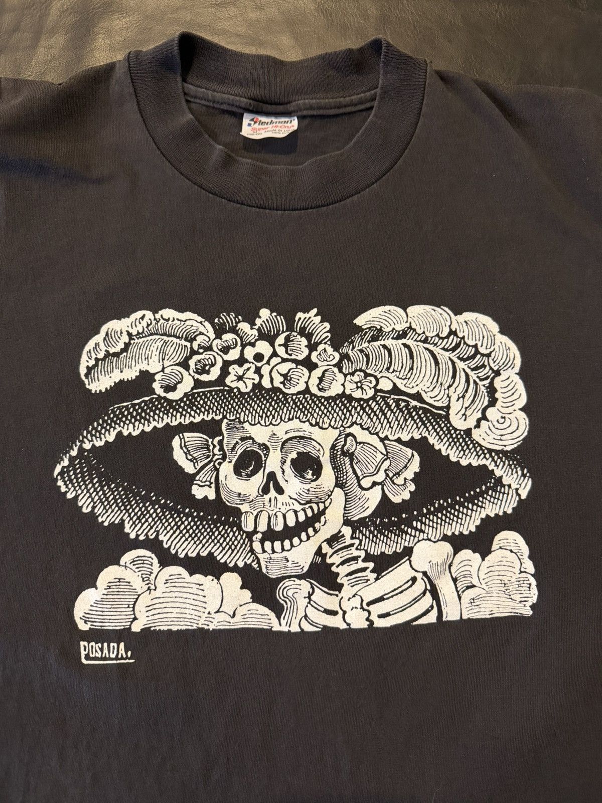 Vintage Vintage José Guadalupe Posada “La Catrina” Art Print T Shirt Size US M / EU 48-50 / 2 - 3 Thumbnail