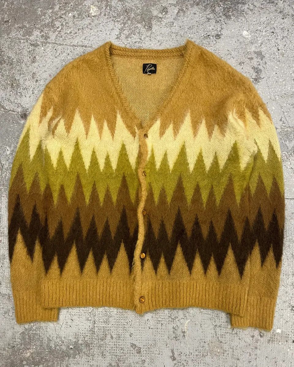 Needles 2010s Needles Jacquard Knit Forest Pattern Cardigan Size US L / EU 52-54 / 3 - 1 Thumbnail