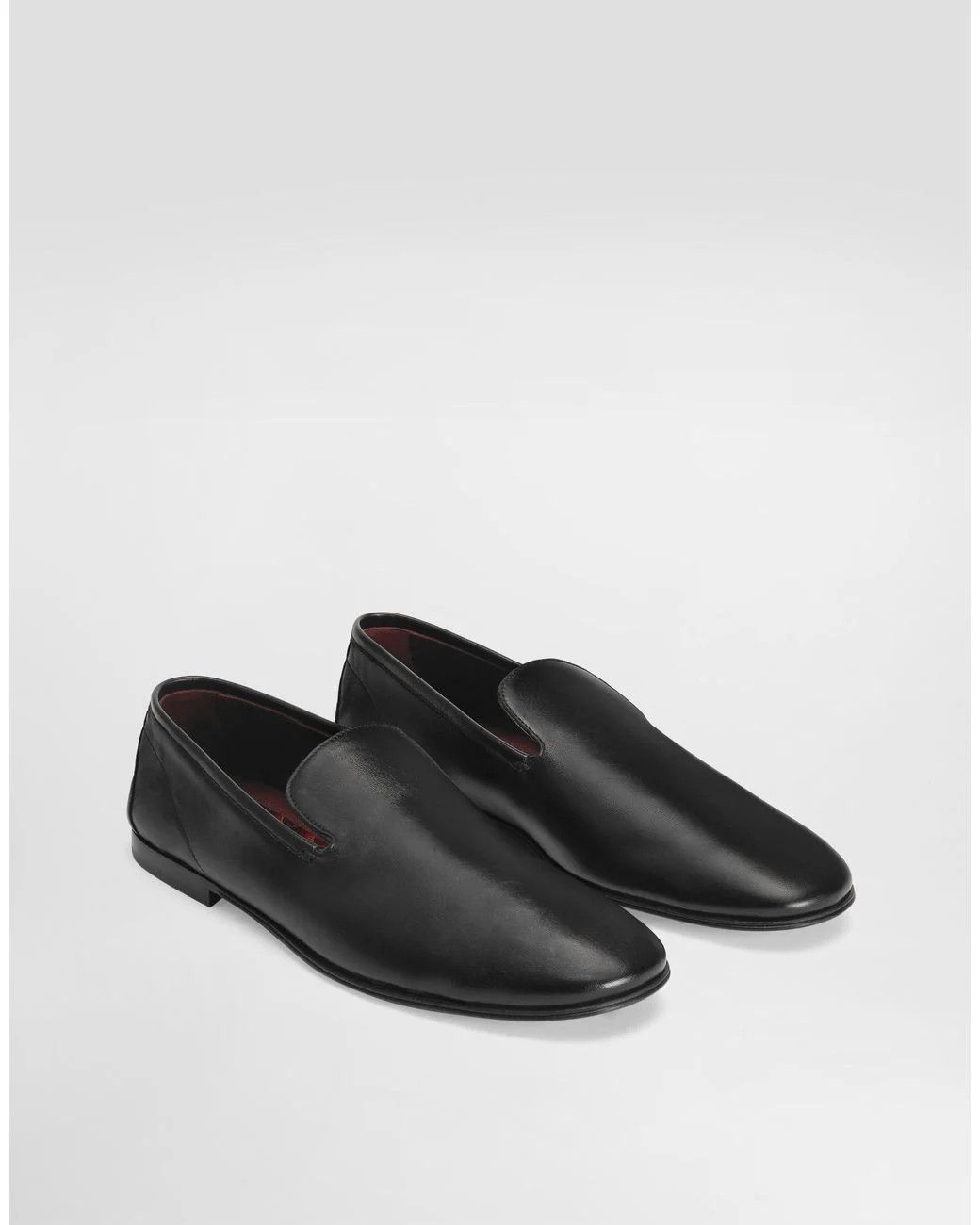 Dolce & Gabbana os11x0526 Erice Leather Slippers in Black Size US 10 / EU 43 - 2 Thumbnail