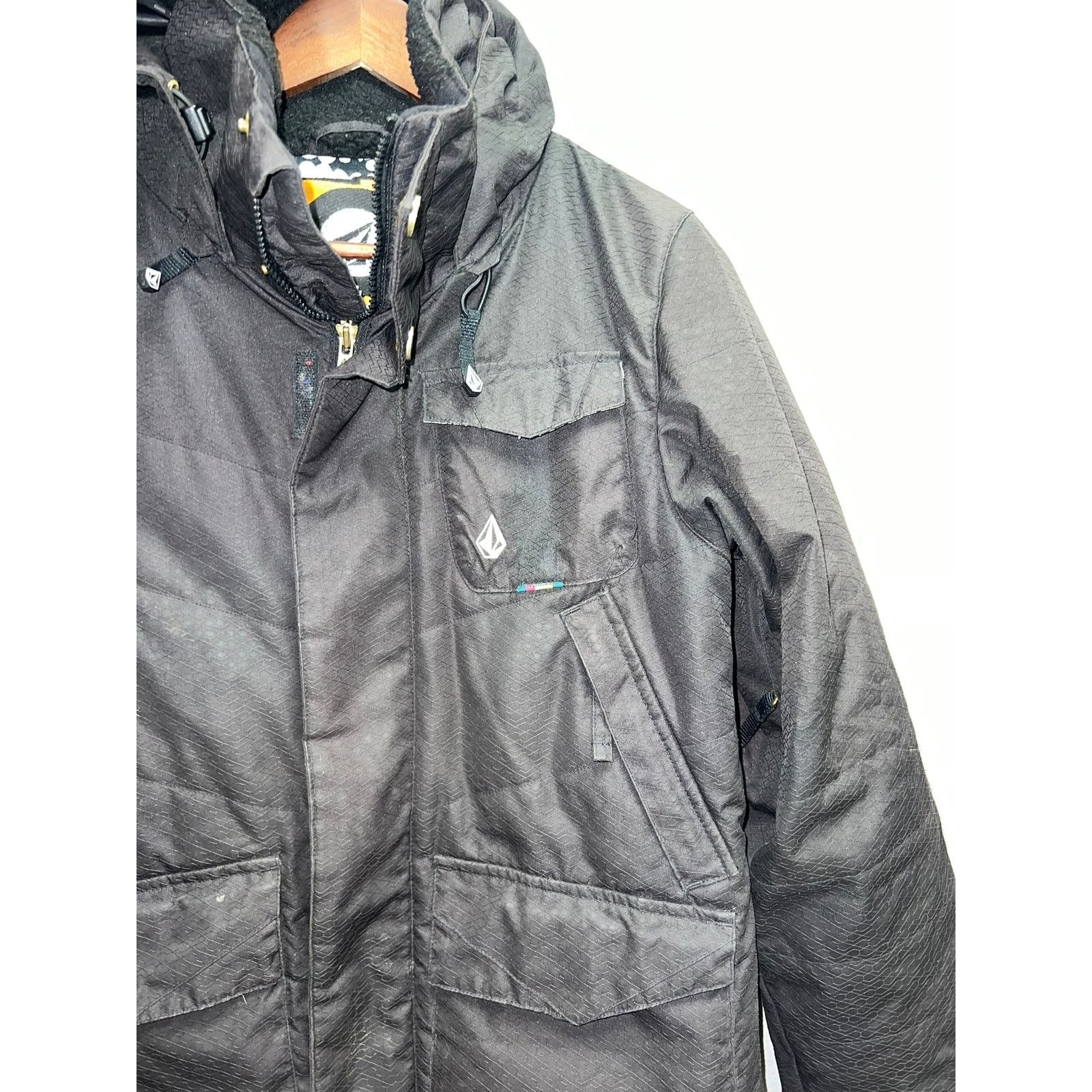 Vintage Volcom Thermonite Jacket Ski Snowboard Black Full Zip Puffer Size US S / EU 44-46 / 1 - 2 Thumbnail