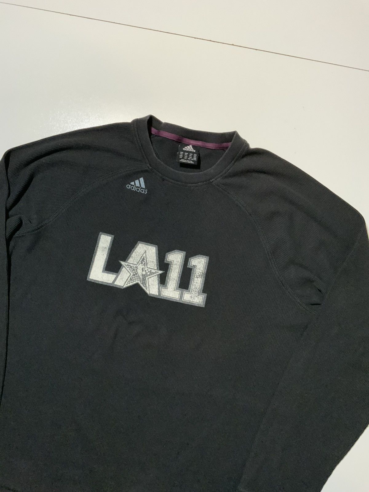 Adidas Adidas 2011 NBA All Star Game LA Waffle Knit Thermal Shirt Size US XXL / EU 58 / 5 - 3 Thumbnail