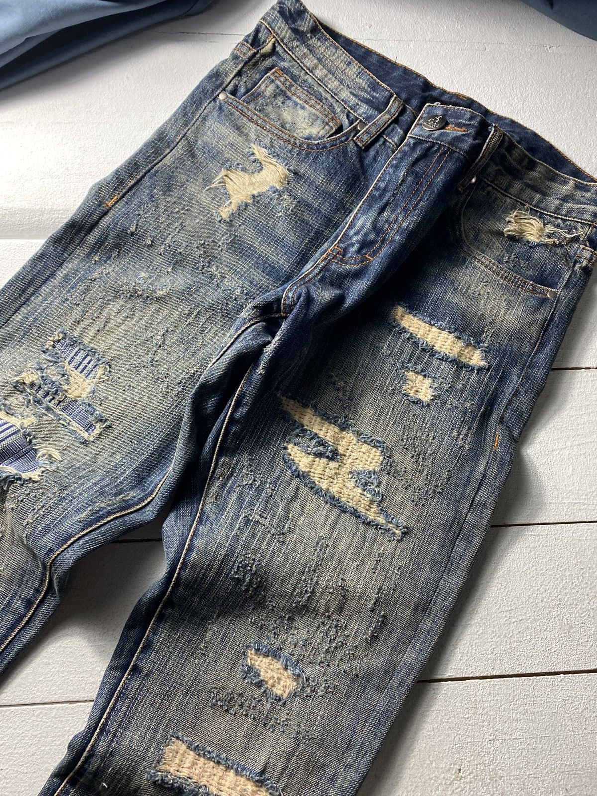 Other 💢RARE DISTRESSED RIPPED AVANT GARDE OPIUM GOTHIC JEANS 30 Size US 30 / EU 46 - 3 Thumbnail