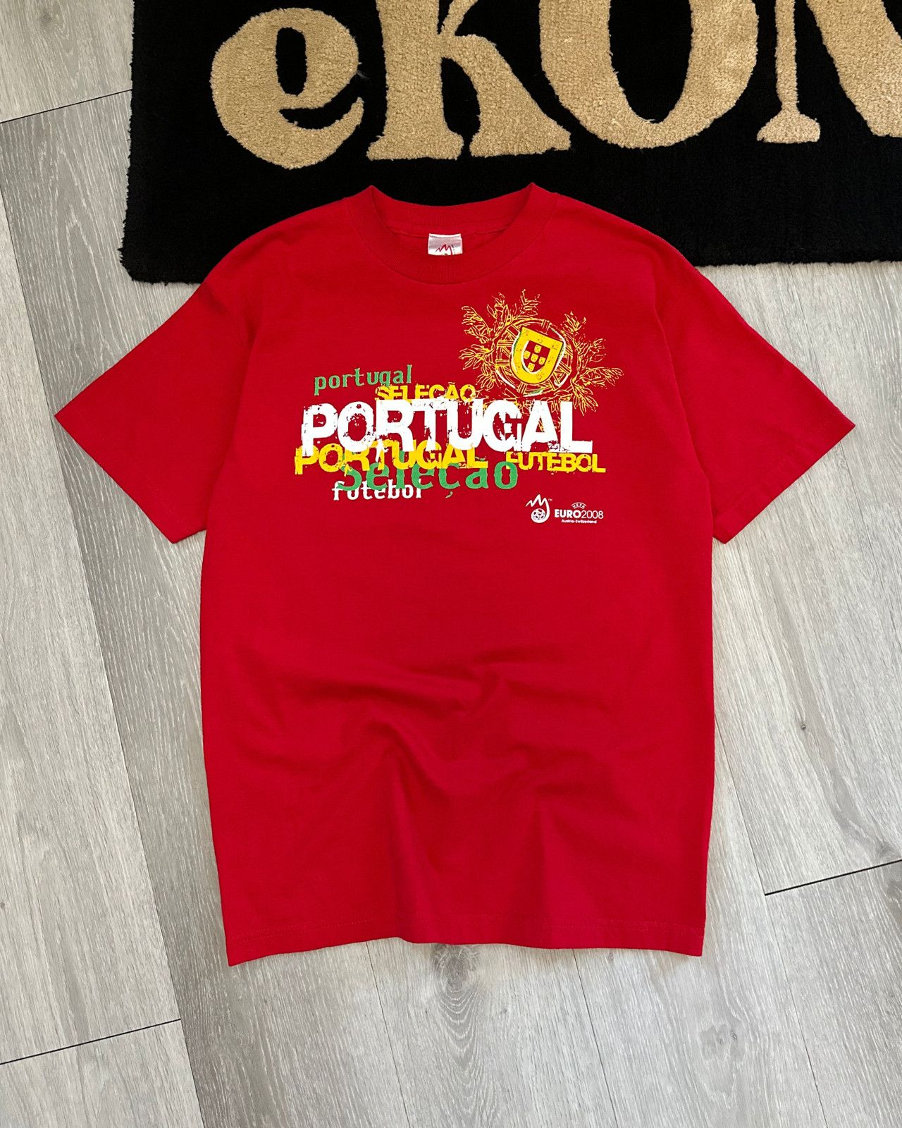 Vintage Y2K 2008 UEFA EURO Portugal Soccer T-Shirt - Size Medium Size US M / EU 48-50 / 2 - 1 Thumbnail