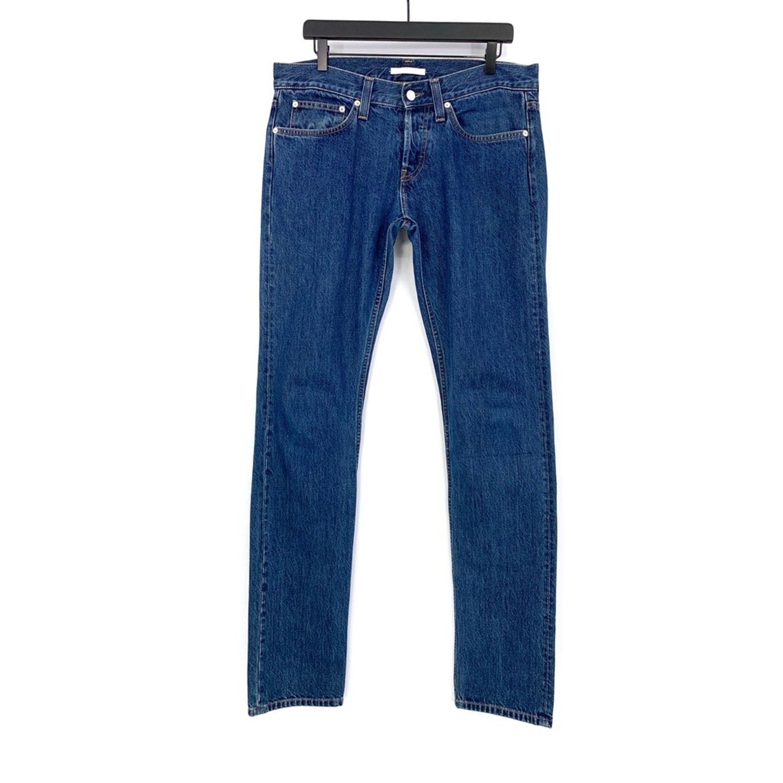 Helmut Lang HELMUT LANG Unisex Low Rise Slim Leg Jean Blue Denim 32M Size US 32 / EU 48 - 1 Thumbnail