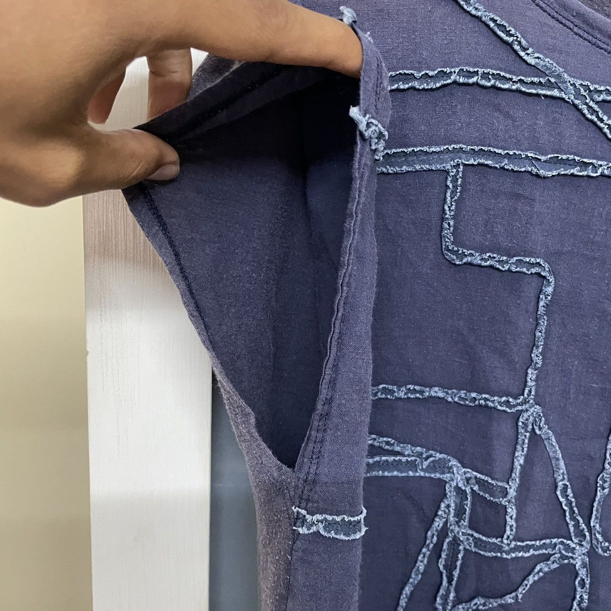 Designer × Issey Miyake × Japanese Brand Plantation by Issey Miyake Sashiko Sleeveless Size US L / EU 52-54 / 3 - 4 Thumbnail