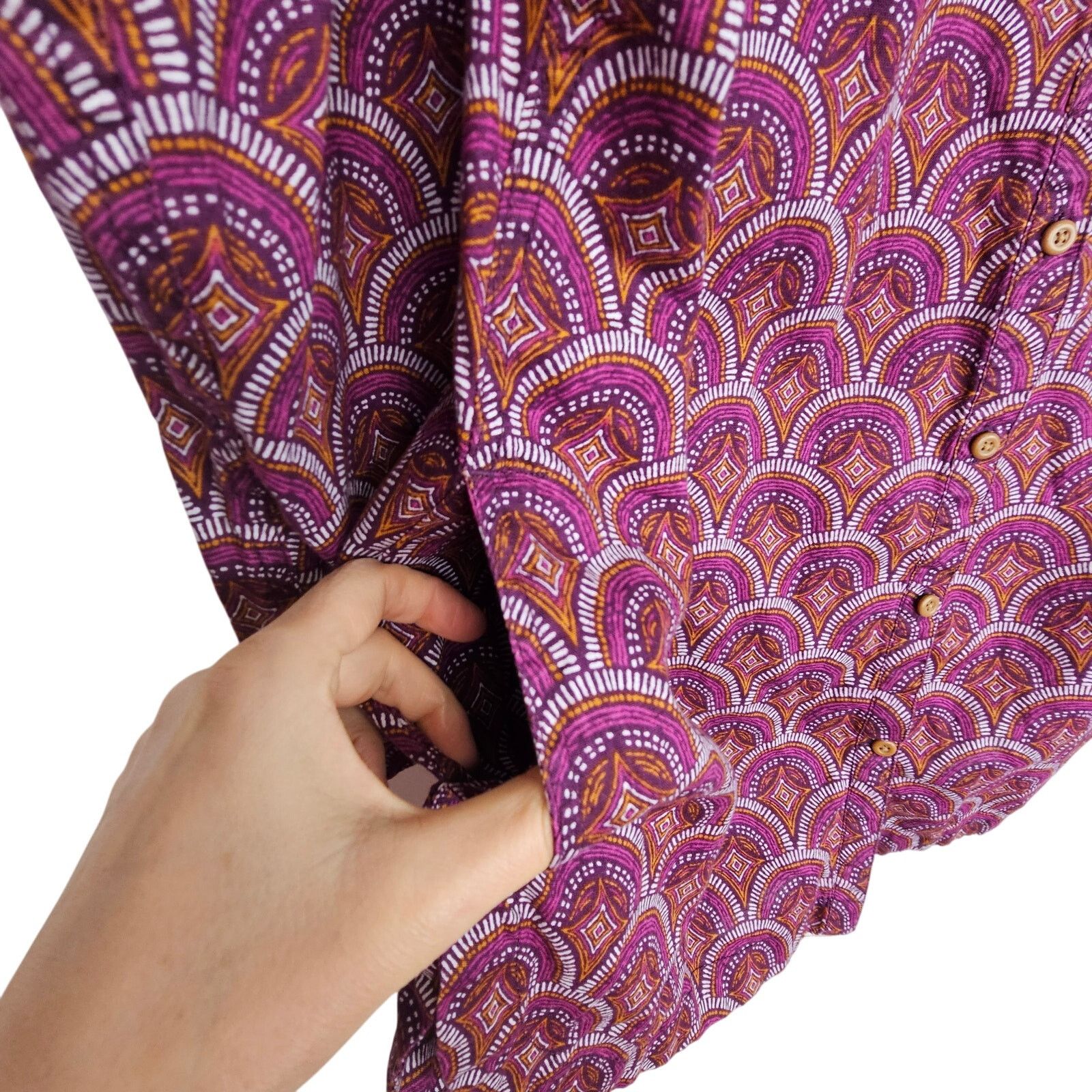Duluth Trading Company Duluth Trading Co Tunic Top Women L Purple Patterned Artisan Size L / US 10 / IT 46 - 4 Thumbnail