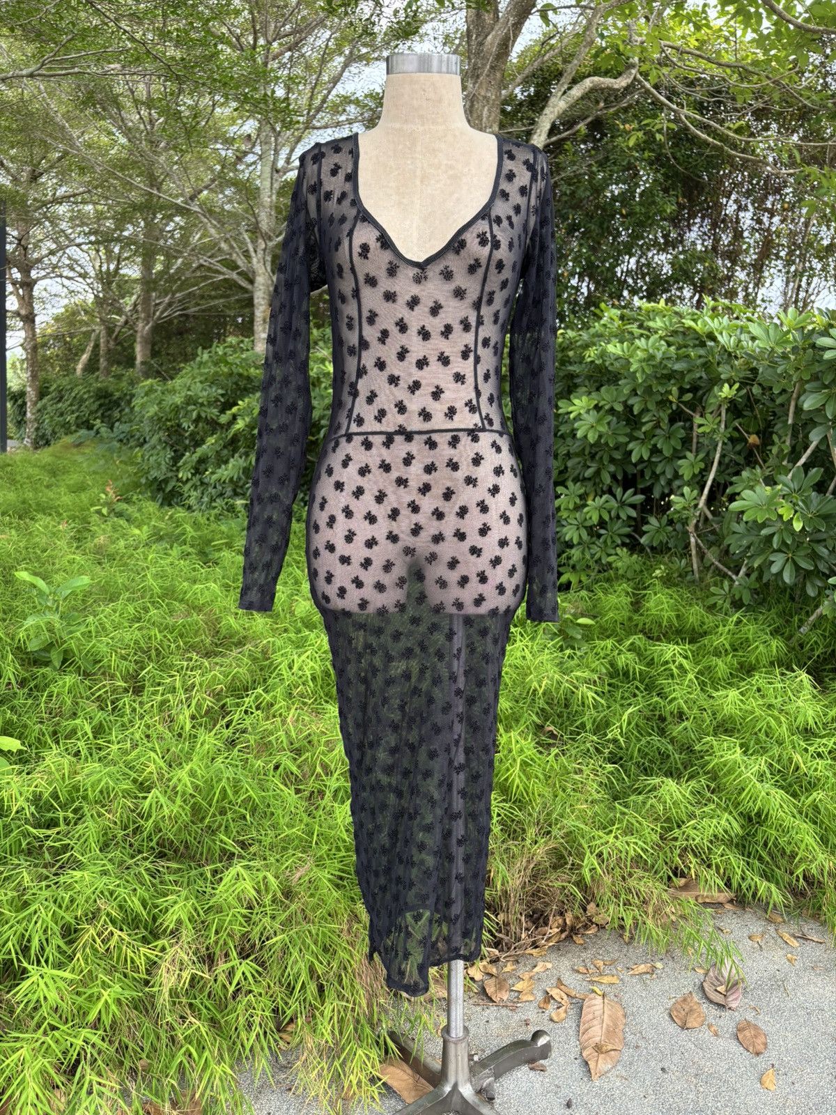 Vintage Black mesh dreas by david darlymple for field Size M / US 6-8 / IT 42-44 - 2 Thumbnail