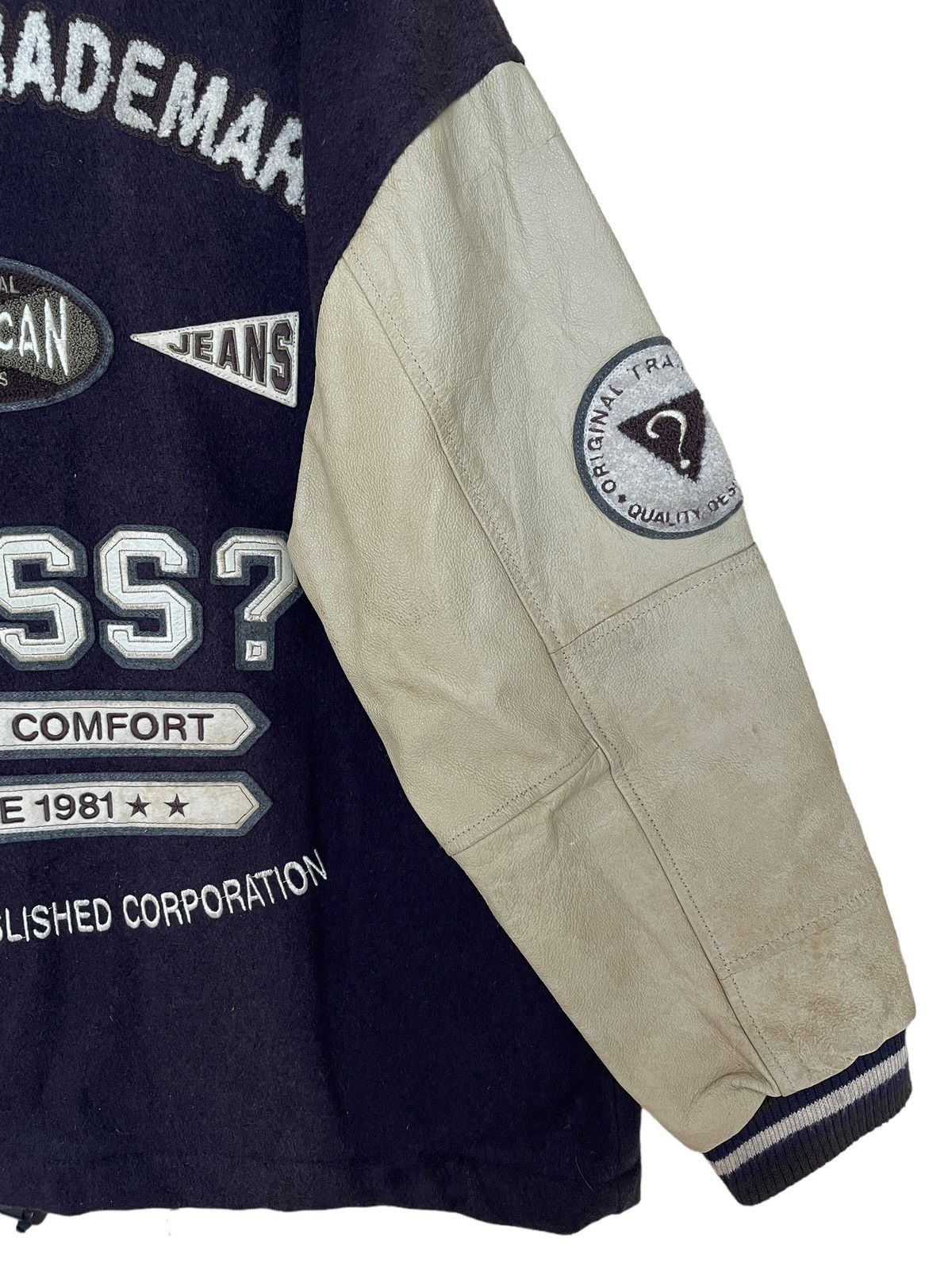 Guess Vintage Brand Guess Leather Varsity Jacket Made in Usa 1990s Size US XL / EU 56 / 4 - 6 Thumbnail