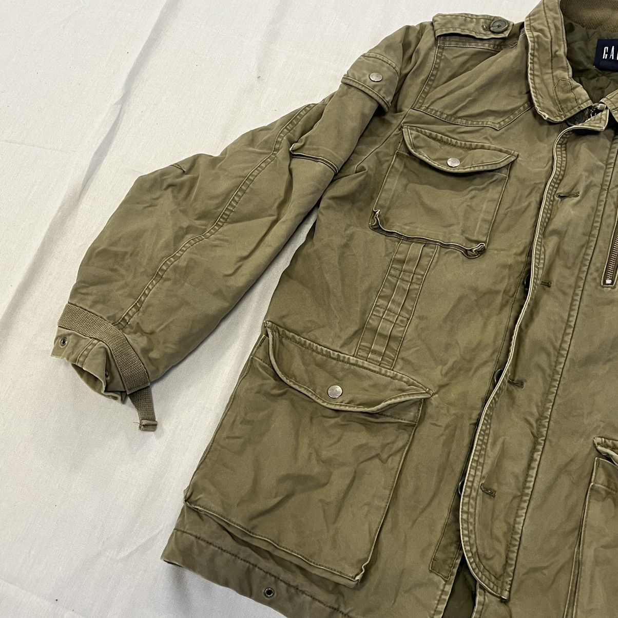Gap Khaki green Gap military jacket multi pockets militaryjacket Size US S / EU 44-46 / 1 - 8 Thumbnail