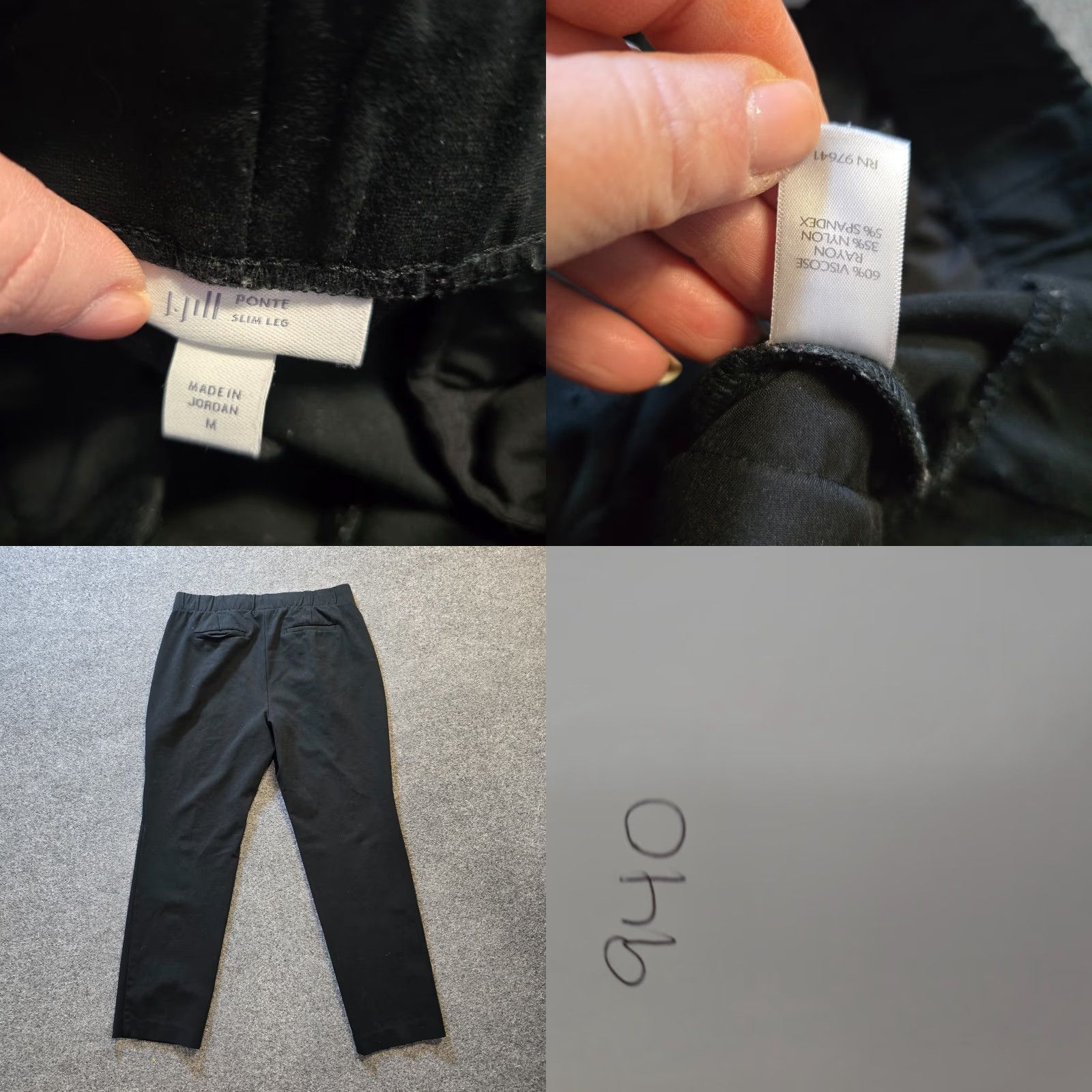 J. Jill J. Jill Pants Womens Medium Black Ponte Slim Leg Stretchy Casual Capsule Shirt? Size 32" / US 10 / IT 46 - 8 Thumbnail