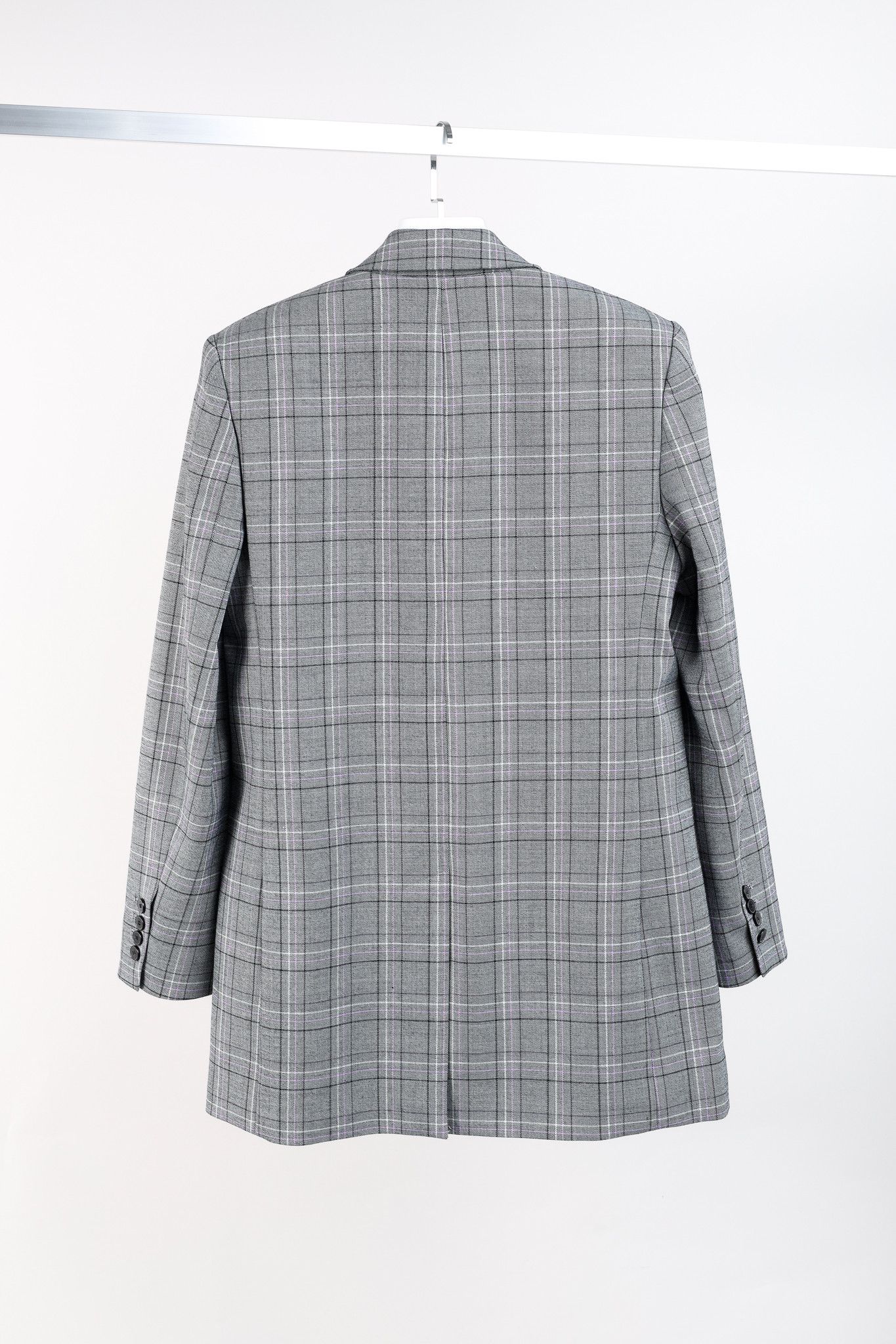 Tibi Tibi James Grey Black Purple Tartan Suiting Blazer Size M / US 6-8 / IT 42-44 - 2 Thumbnail