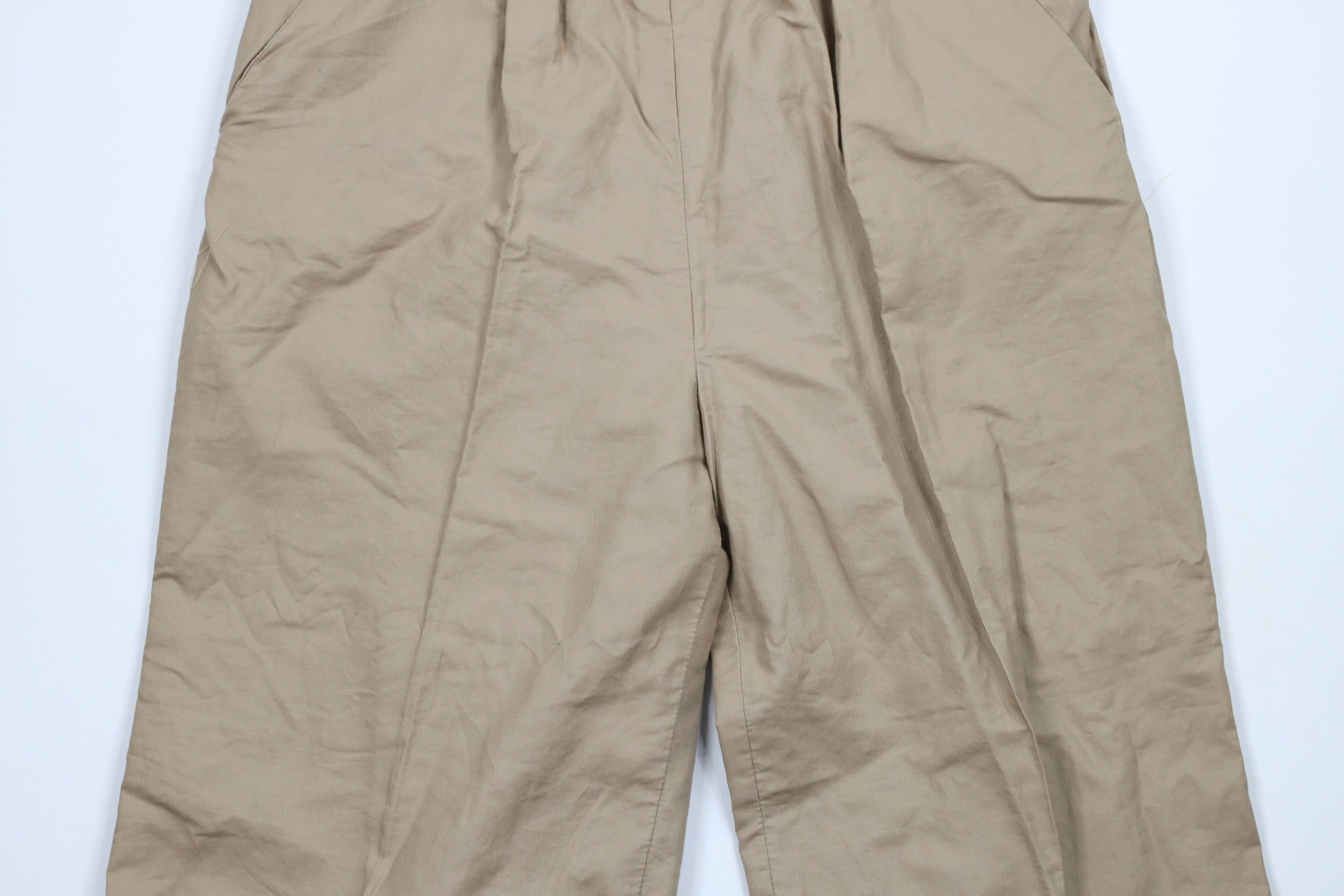Vintage Vintage 70s Streetwear Button Wide Leg Chino Pants Beige Size 38" / US 16 / IT 52 - 3 Thumbnail