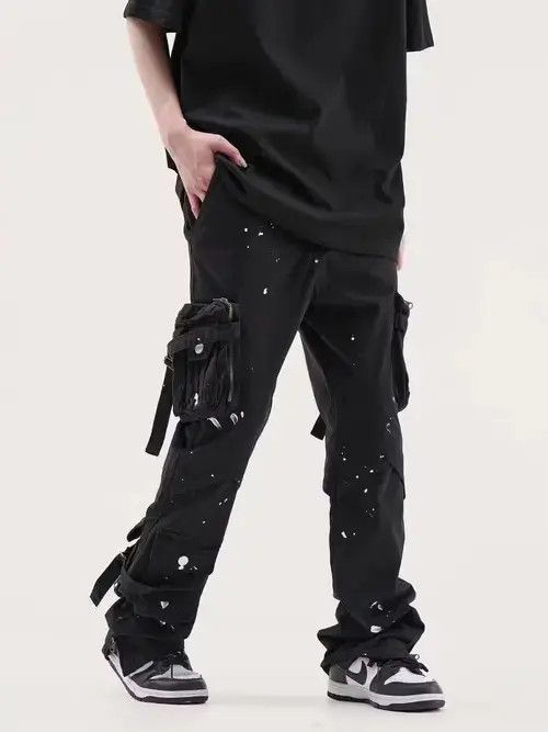 Designer utility flared paint cargo pe Size US 32 / EU 48 - 2 Thumbnail