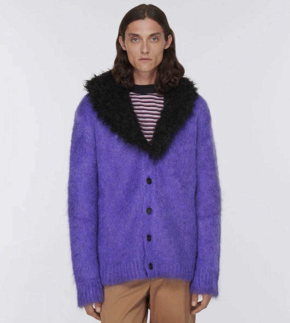 Marni Marni Mohair Fur Collar Cardigan Size US M / EU 48-50 / 2 - 6 Thumbnail