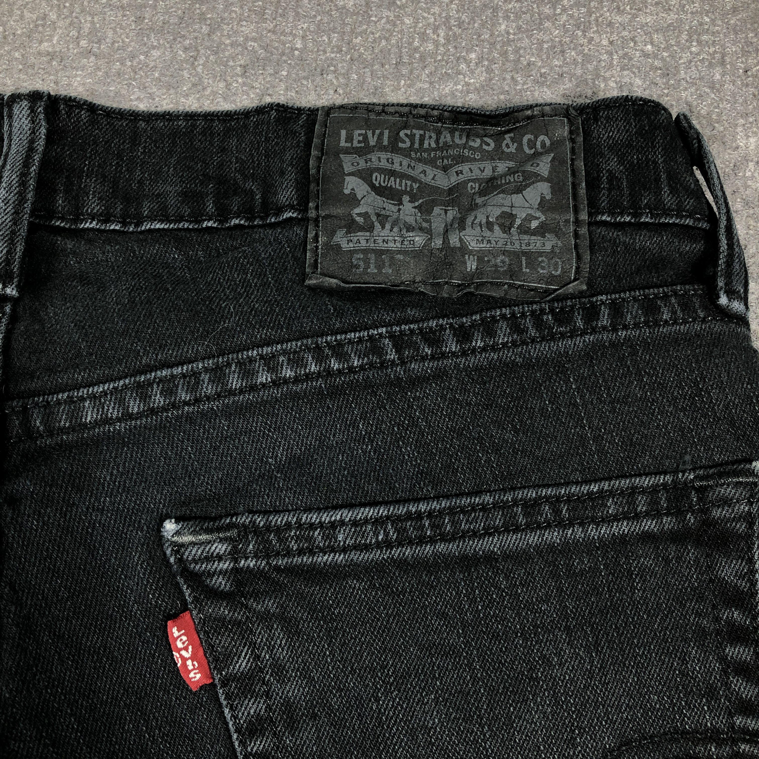 Levi's × Vintage Womens Vintage Levis 511 Jeans Faded Black L889W Size 31" - 7 Thumbnail