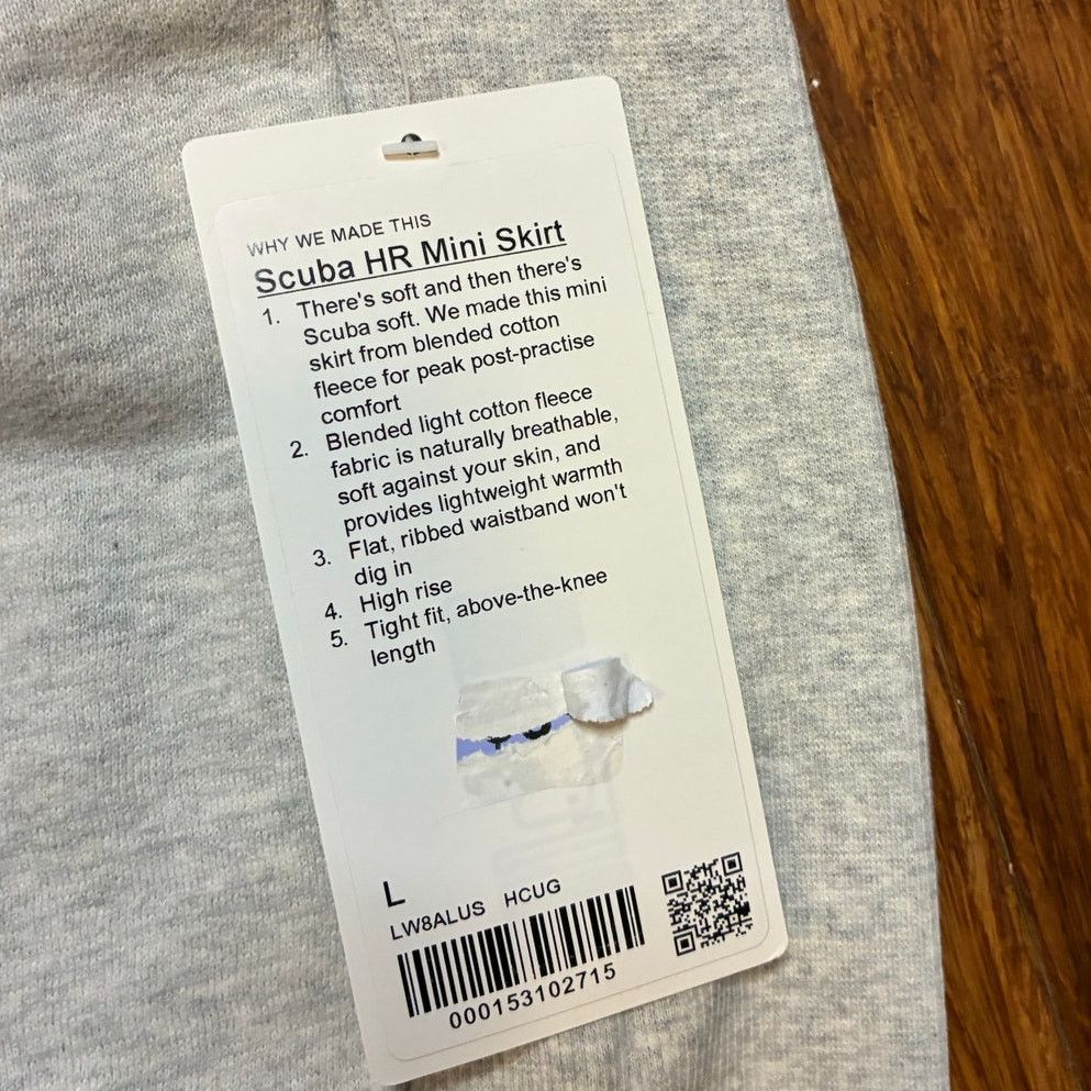 Lululemon Lululemon Scuba High-Rise Mini Skirt Size L Large Grey HCUG Size 34" / US 12 / IT 48 - 5 Thumbnail