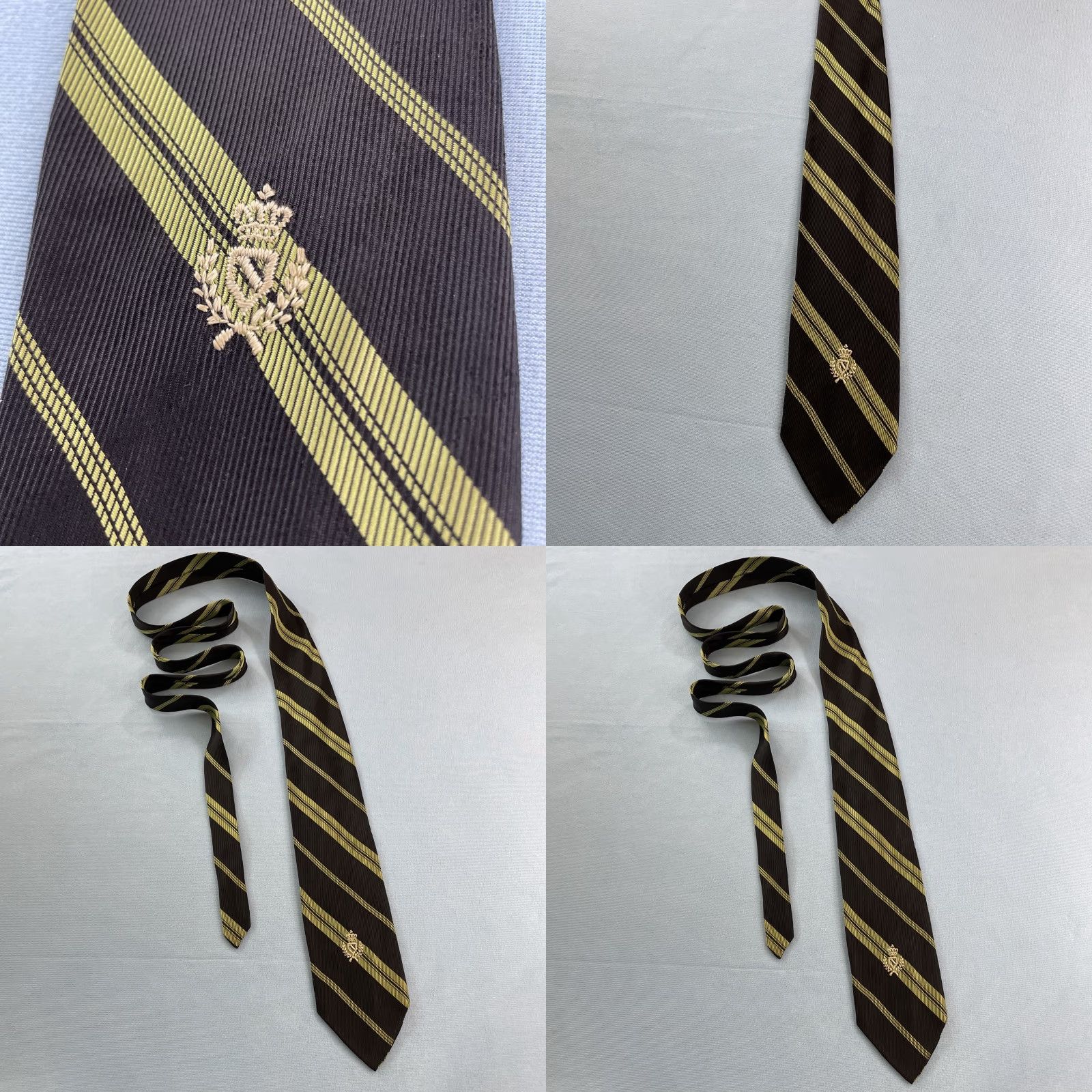 Vintage VINTAGE Repp Necktie Striped Tie Green Black Crest Weave Regimental 3x60 Wear Tie Size ONE SIZE - 9 Thumbnail