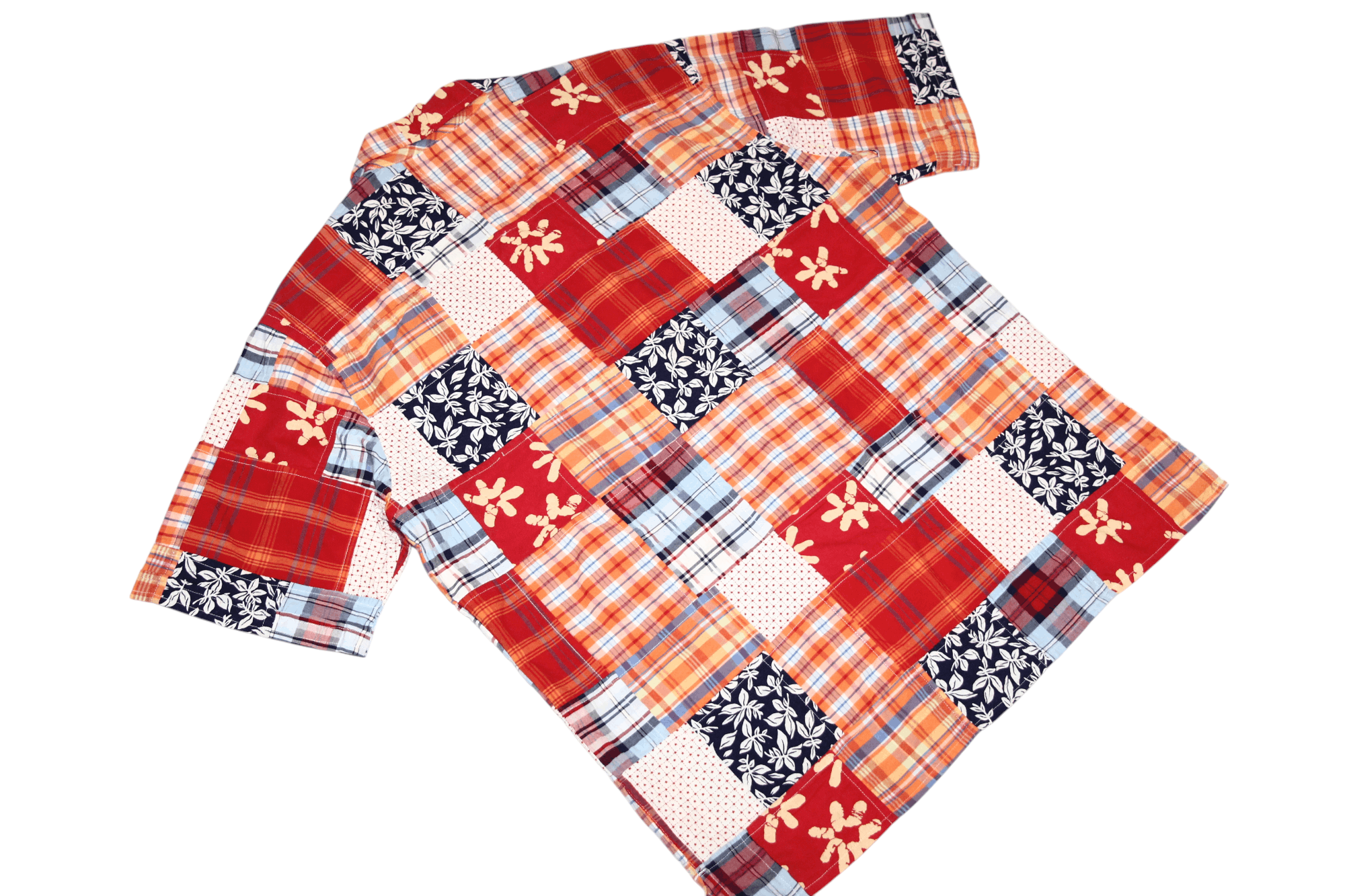 Tommy Hilfiger 💥Tommy Hilfiger Boro Sashiko Patchwork Hawaiian Shirt Size US XL / EU 56 / 4 - 8 Thumbnail