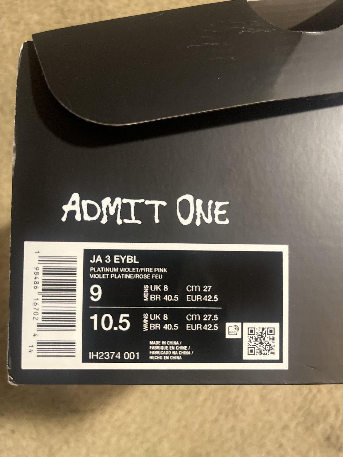 Nike JA 3 EYBL Size US 9 / EU 42 - 8 Thumbnail