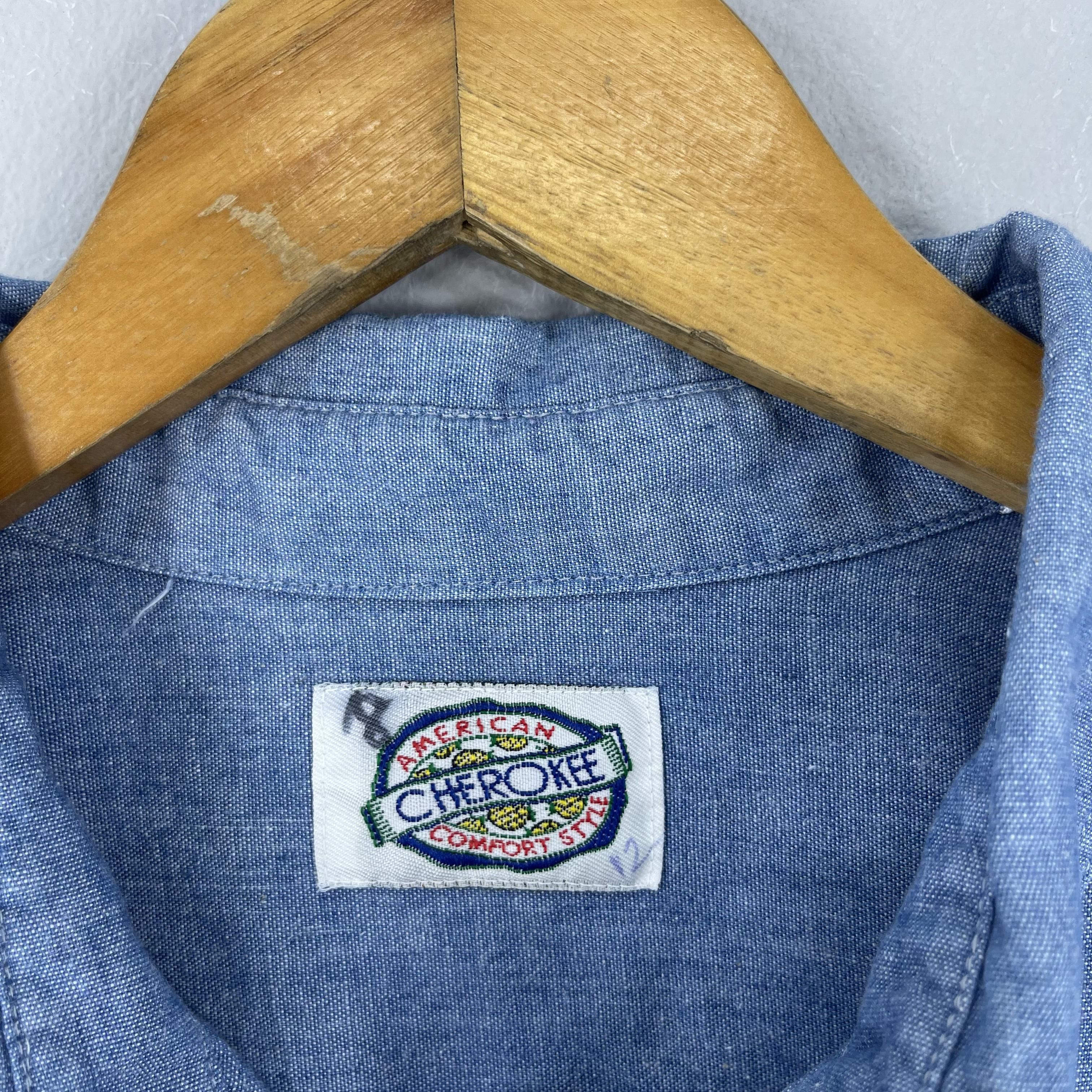 Native Vintage CHEROKEE American Native Embroidery Denim Shirt Size US L / EU 52-54 / 3 - 5 Thumbnail