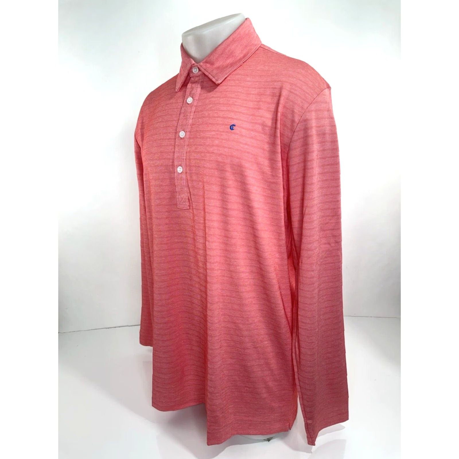 Logo 7 Criquet Rugby Pullover Knit Embroidered Logo XL Shirt Men Long Sleeve Pink / Bright Heather Red Size US XL / EU 56 / 4 - 3 Thumbnail