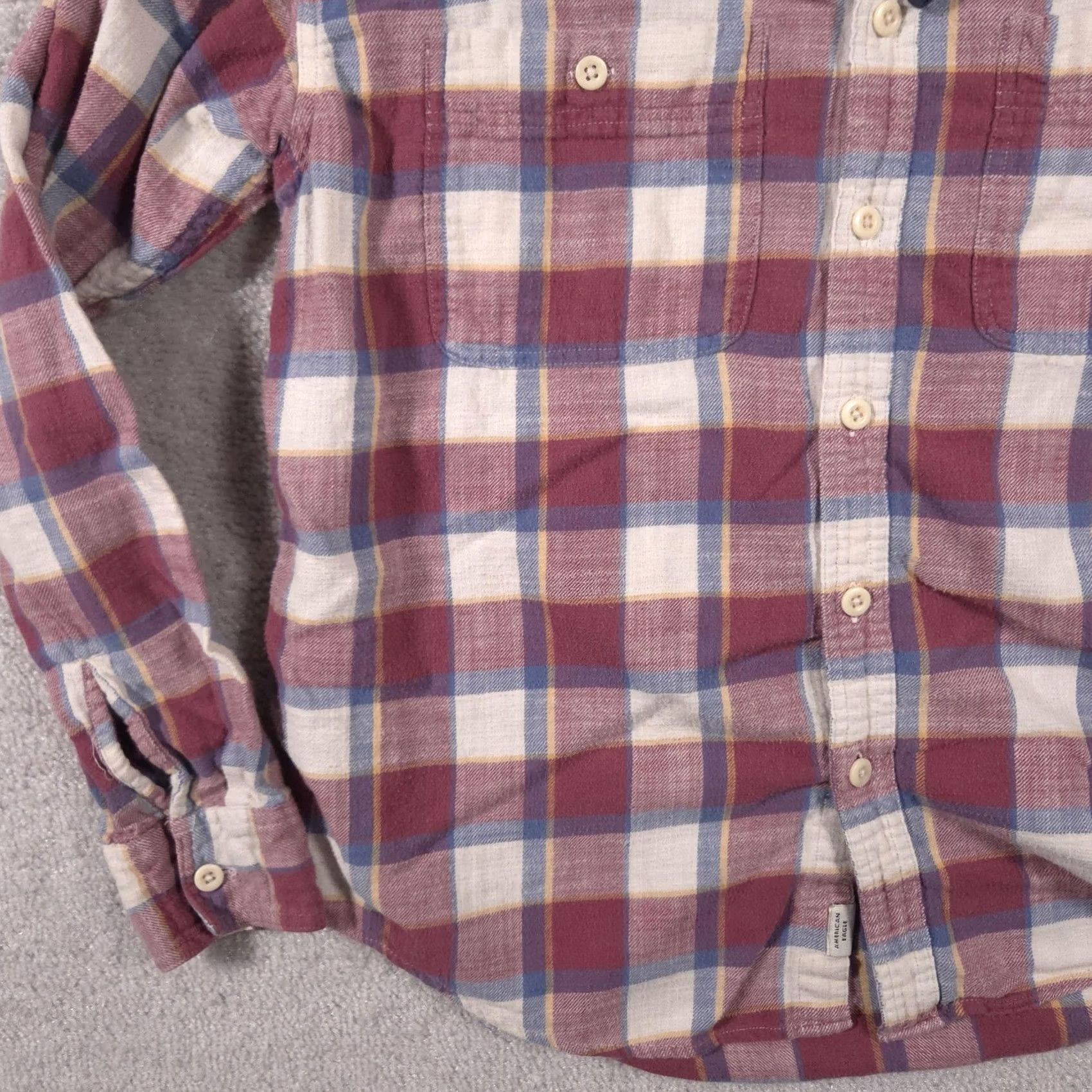 American Eagle Outfitters VINTAGE American Eagle Shirt Mens Medium Red Plaid Hooded Flannel Button Down Casual Size US M / EU 48-50 / 2 - 4 Thumbnail