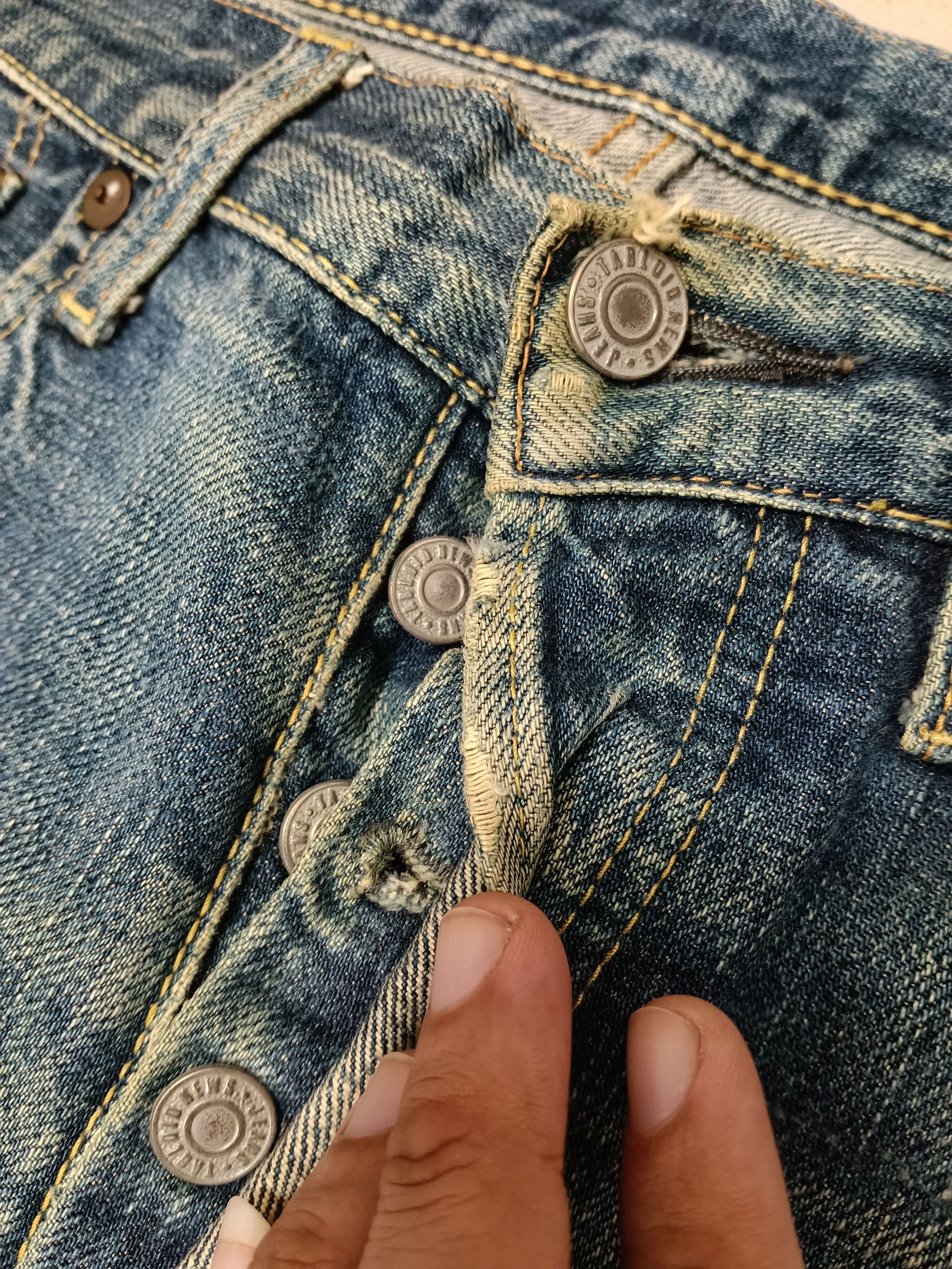 Blue Blue Japan 💥Flared Tabloid News Selvedge Japanese Denim💥💥 Size US 34 / EU 50 - 5 Thumbnail