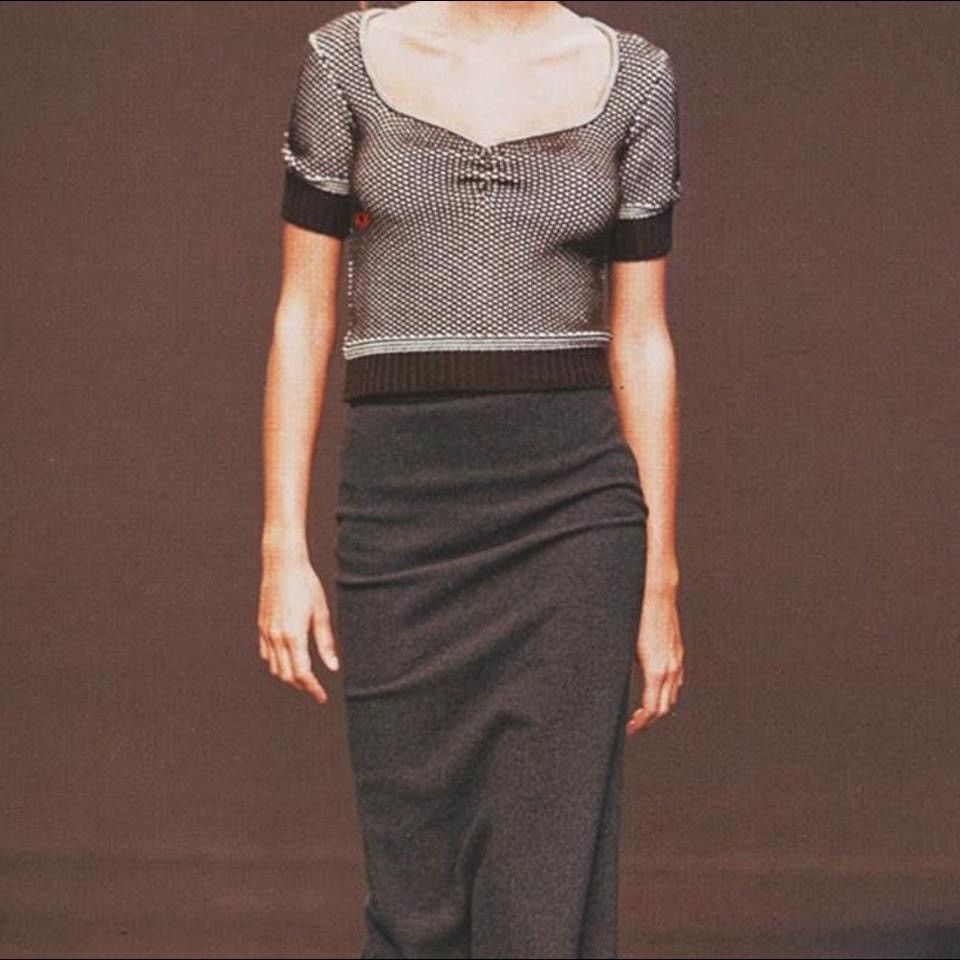 Miu Miu × Vintage miu miu woollen knitted top from fall/winter 2000 line Size S / US 4 / IT 40 - 2 Thumbnail