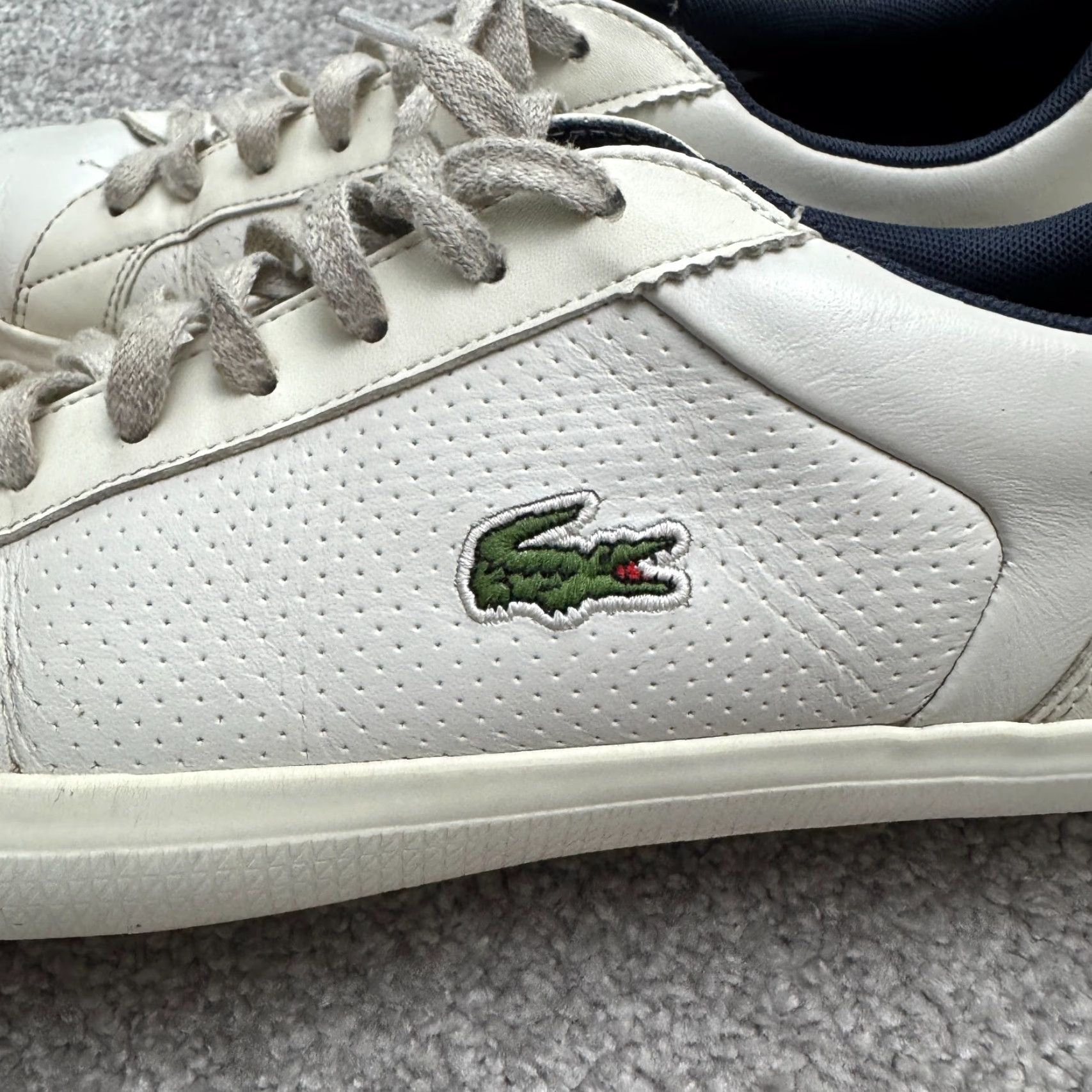 Lacoste Lacoste Lerond 8 Low Top Leather Sneakers Shoes Men 8 White Solid Casual Lace Up Size US M / EU 48-50 / 2 - 5 Thumbnail