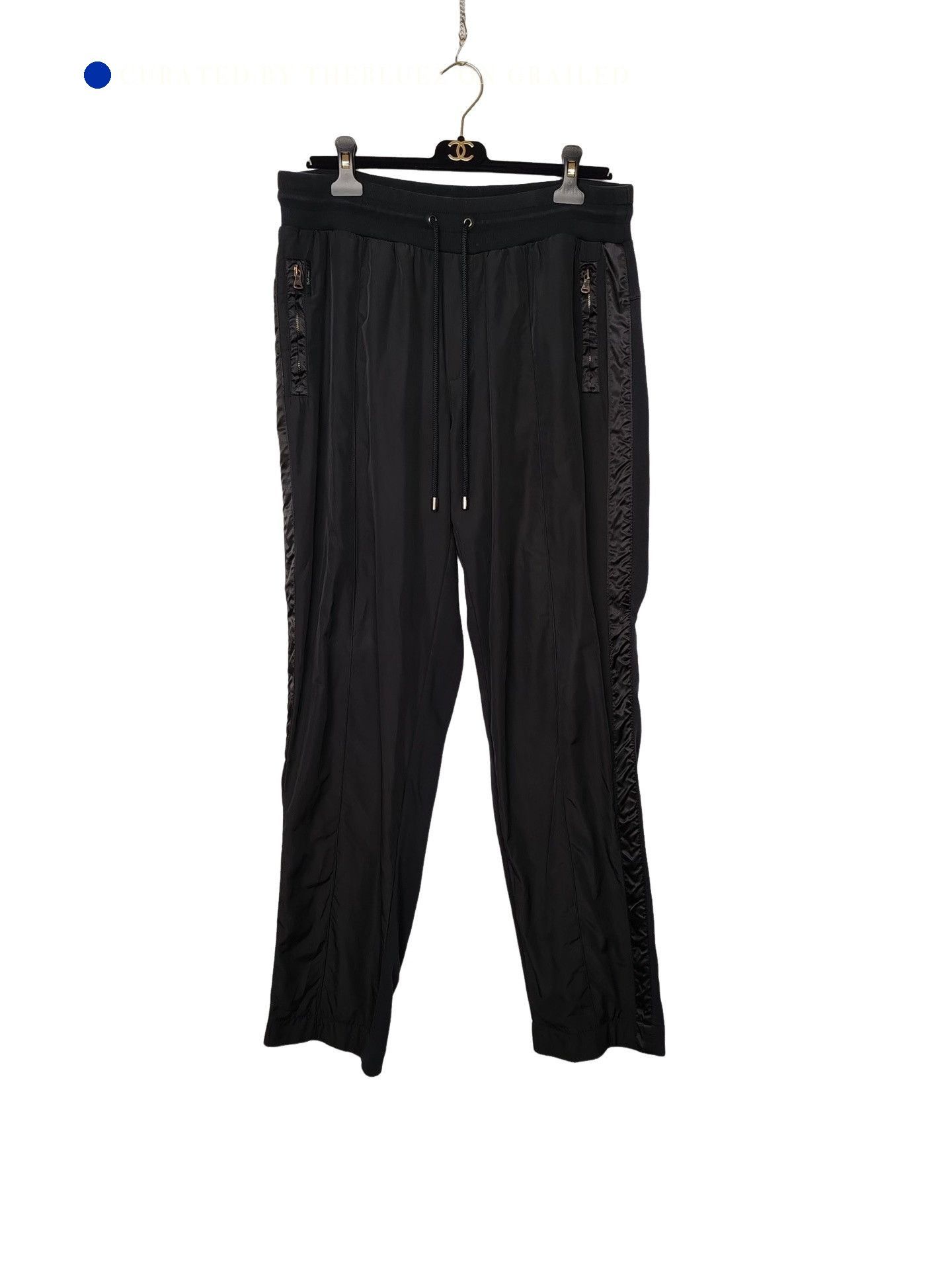 Dolce & Gabbana Black Casual Drawstring Pants with Side Panels Size US 34 / EU 50 - 1 Thumbnail