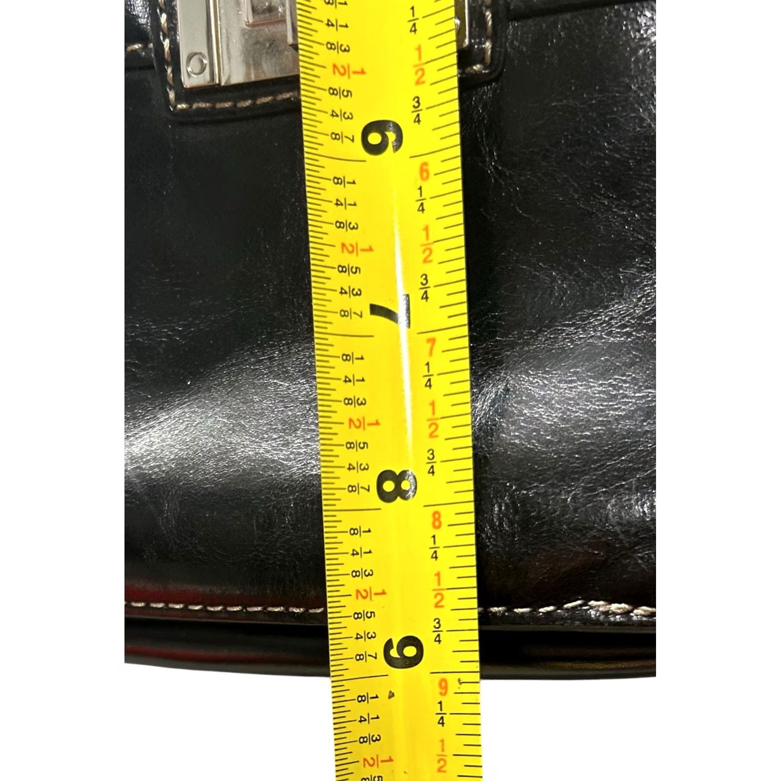 Croft & Barrow Croft & Barrow Black Leather Crossbody Purse Womens Shoulder Handbag Size ONE SIZE - 6 Thumbnail