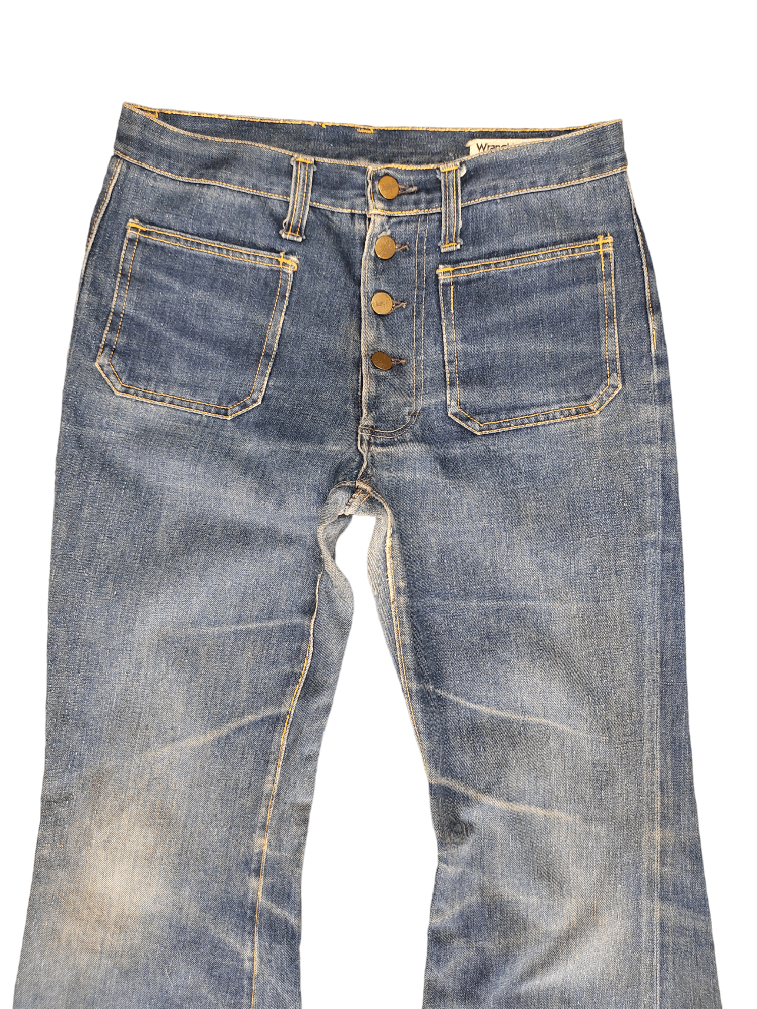 If Six Was Nine Flare Jeans 80s Wrangler Denim Boot Cut Bell Bottom Size US 30 / EU 46 - 3 Thumbnail